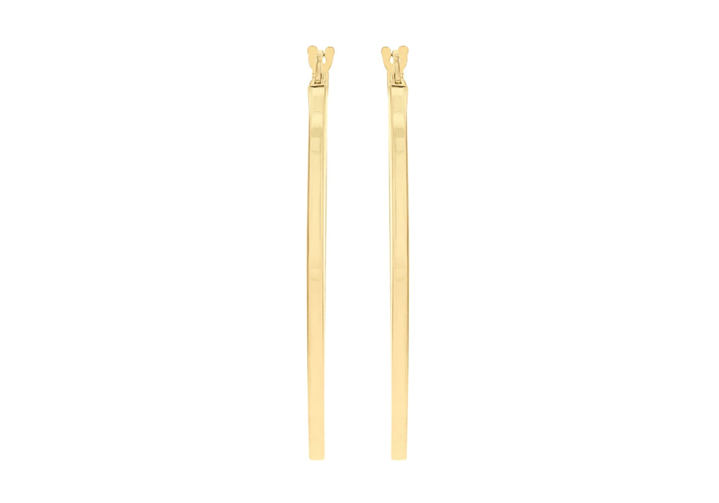 9ct Yellow Gold Flat Oval Hoops