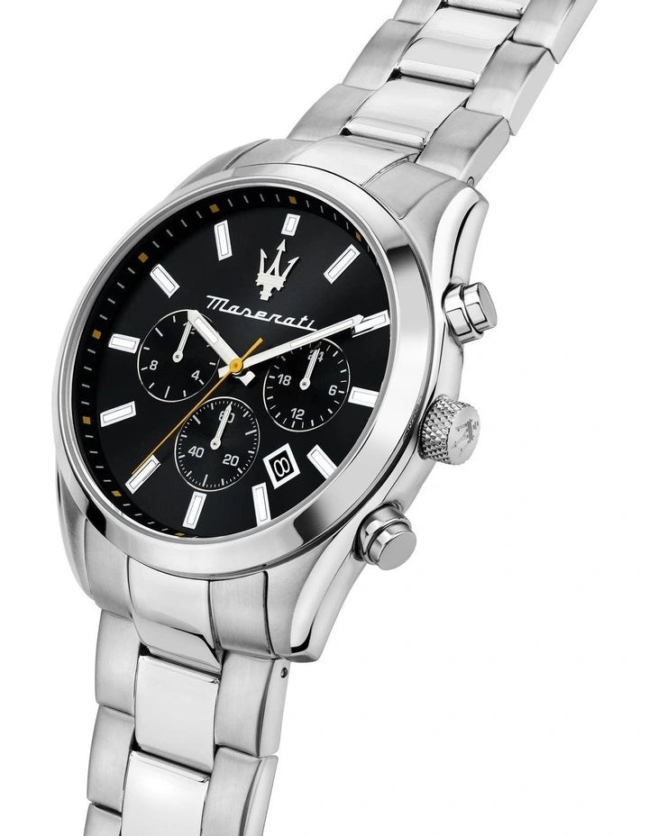 Maserati Attrazione 43mm Chronograph Quartz Watch in Black