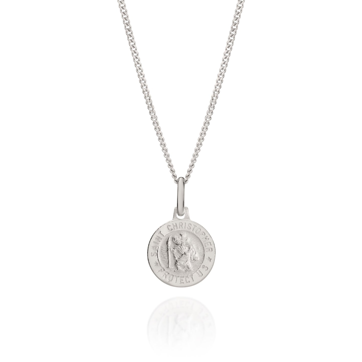 Silver 12mm St Christopher pendant