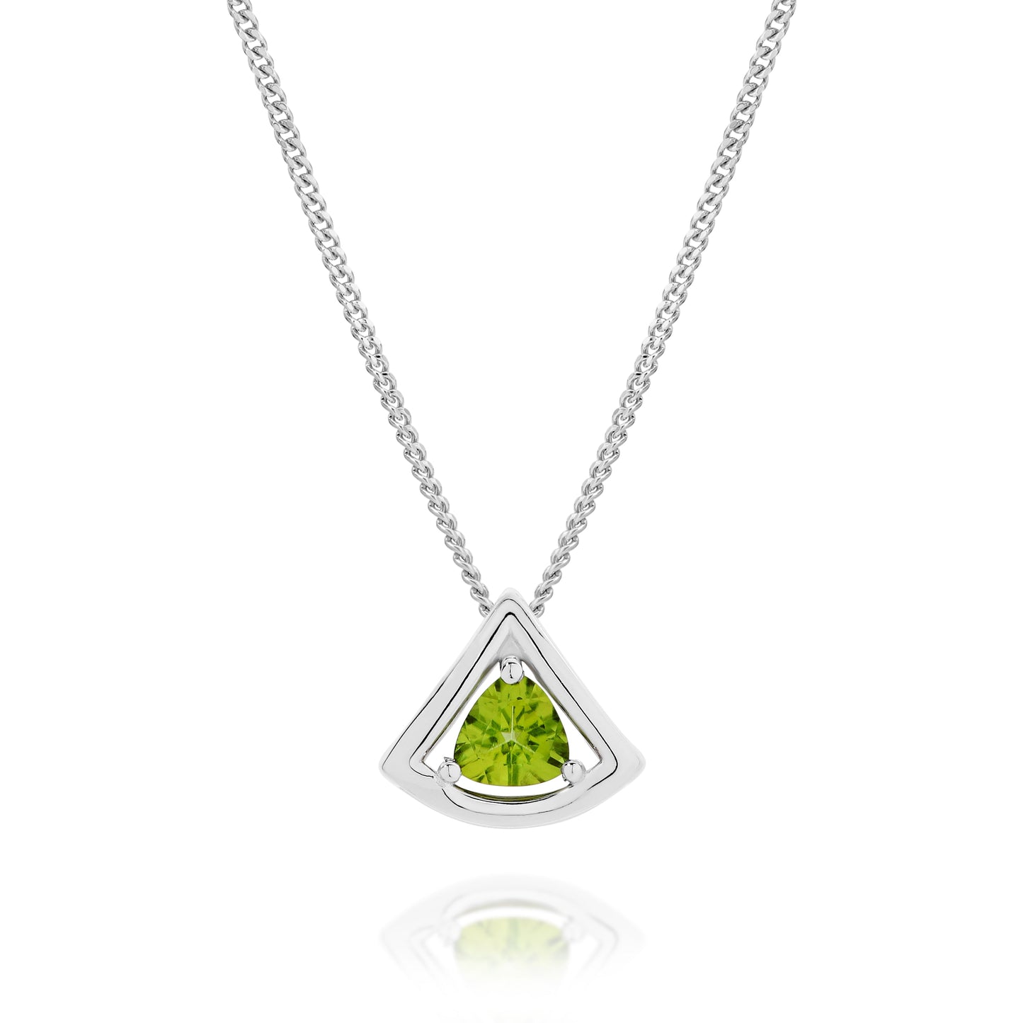 Silver peridot pendant