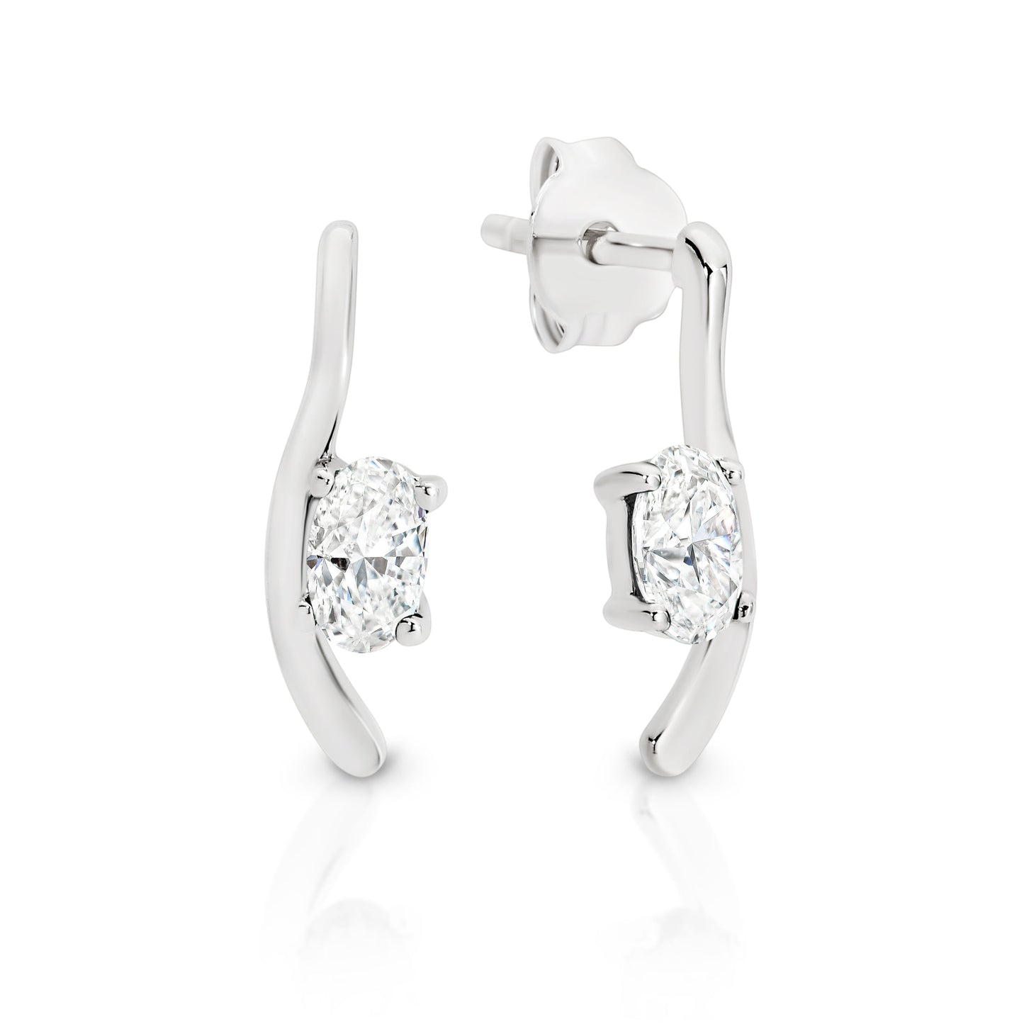 Silver cubic zirconia earrings