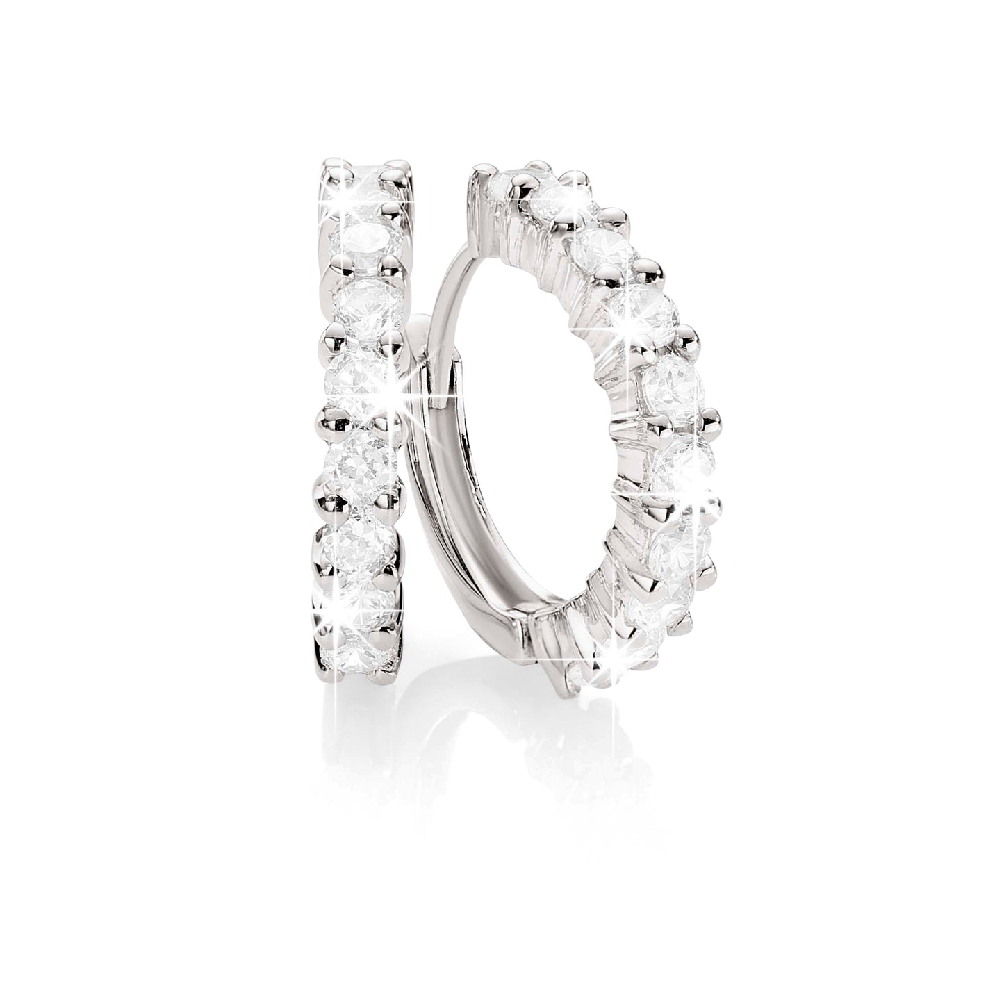 Silver cubic zirconia earrings