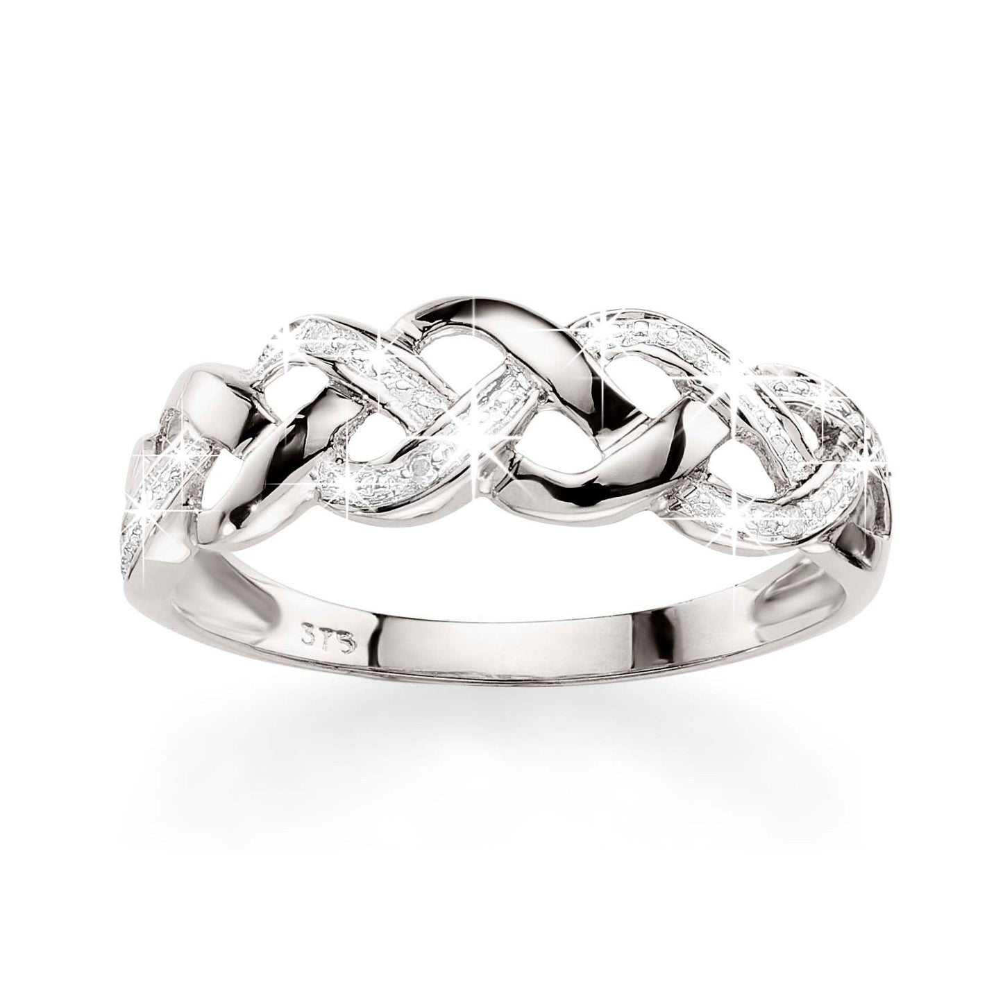 9ct white gold diamond ring