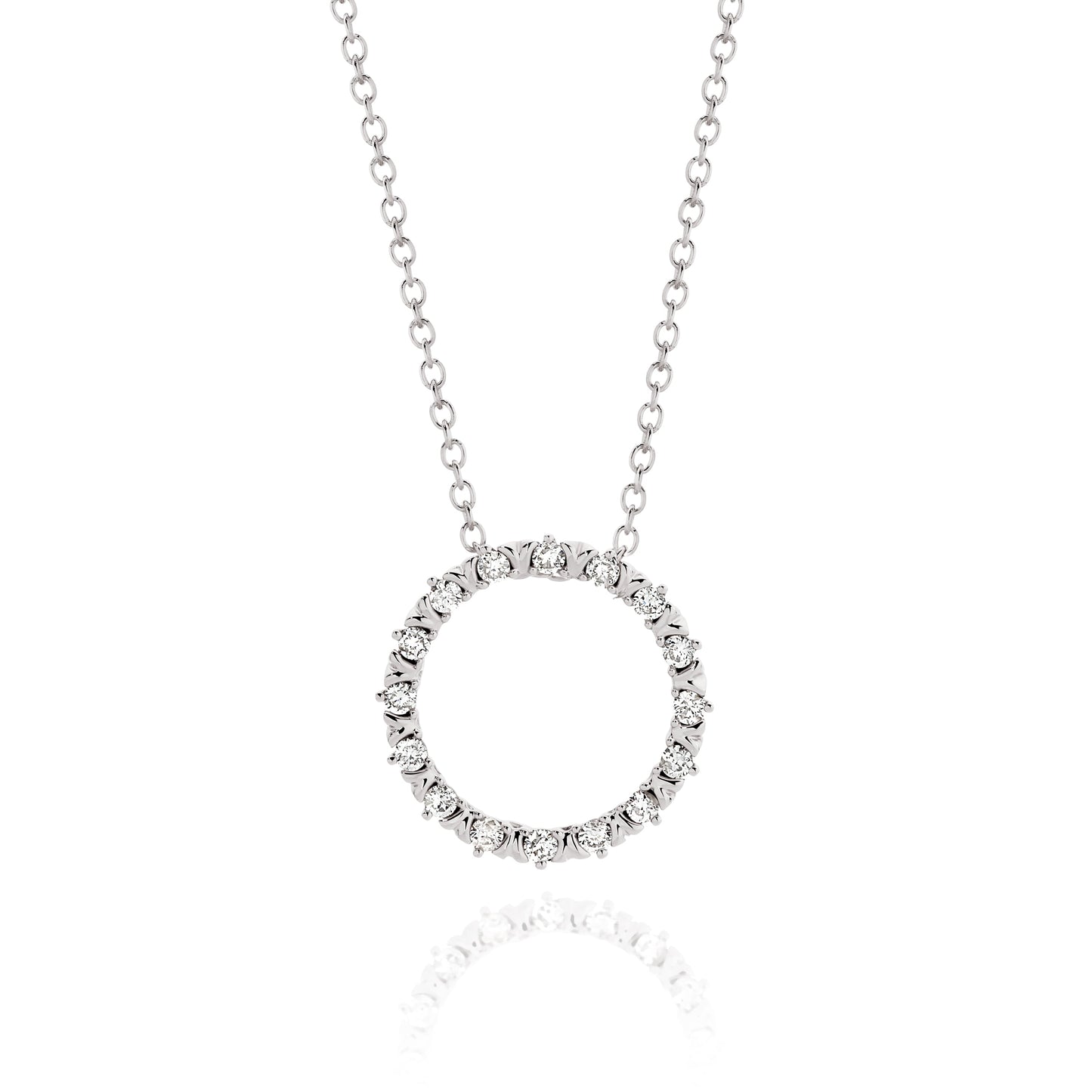9ct white gold 0.25ct diamond pendant