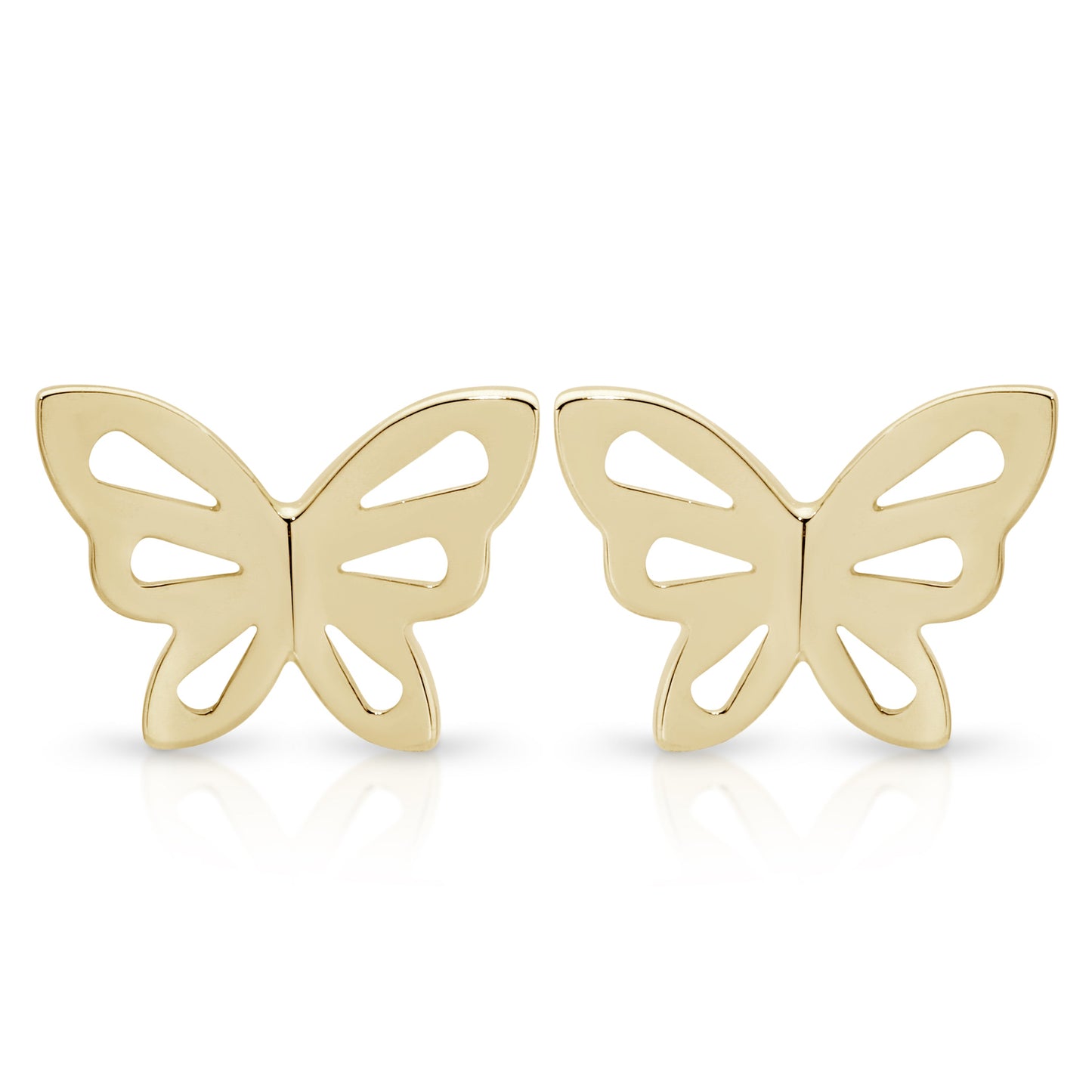 9ct gold butterfly studs