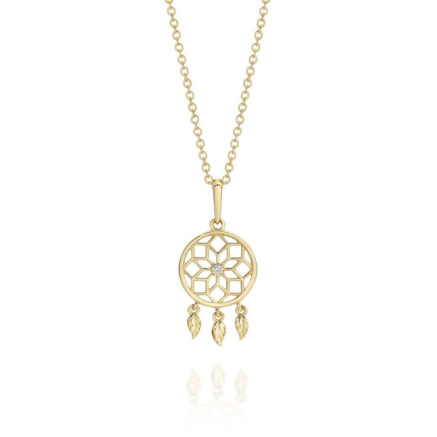 9ct gold dream catcher pendant