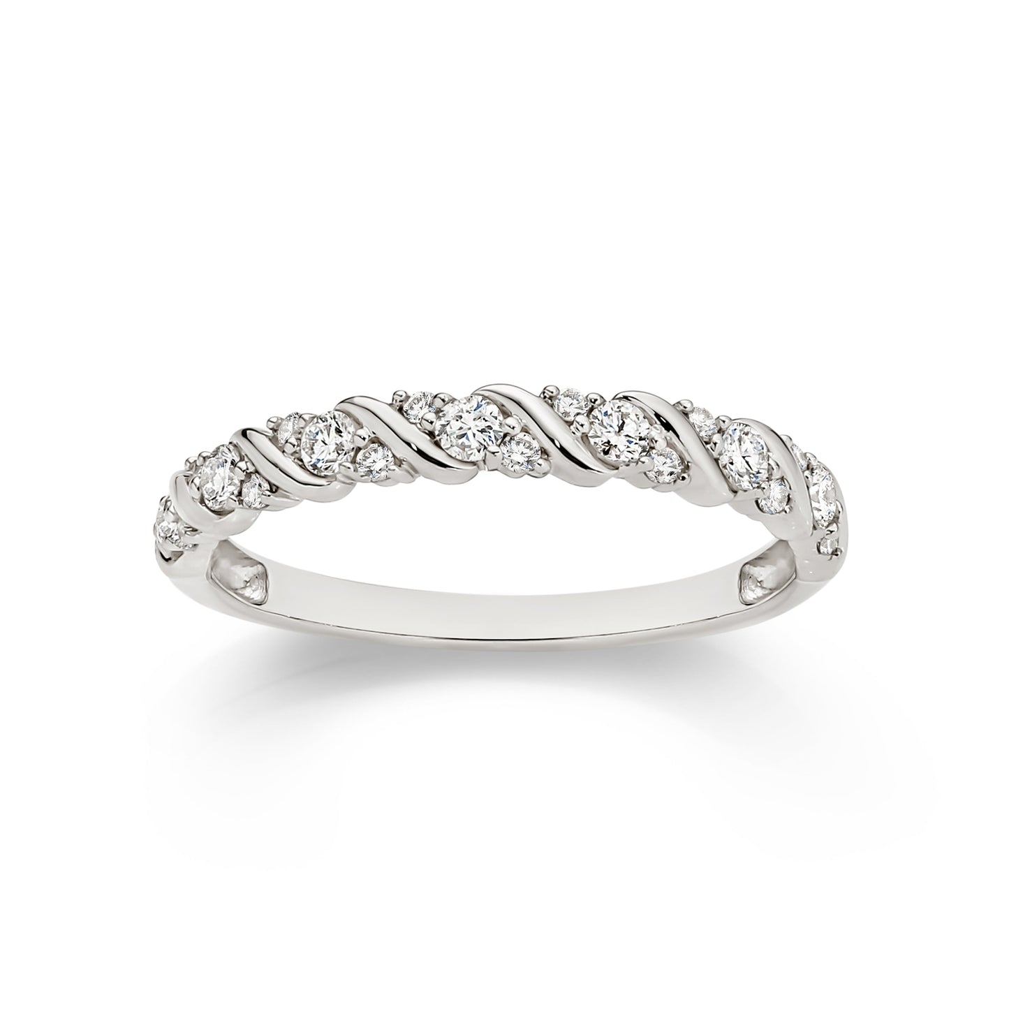 9ct white gold 0.33ct diamond ring