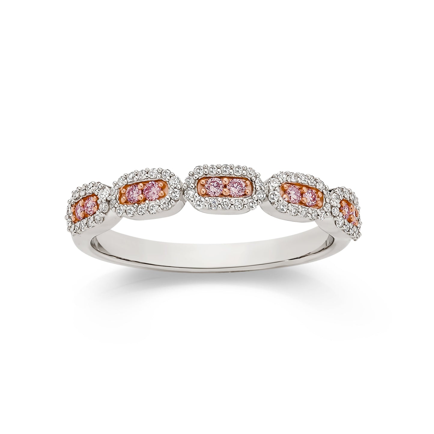 9ct white gold 0.33ct Natural Australian Pink Diamond ring
