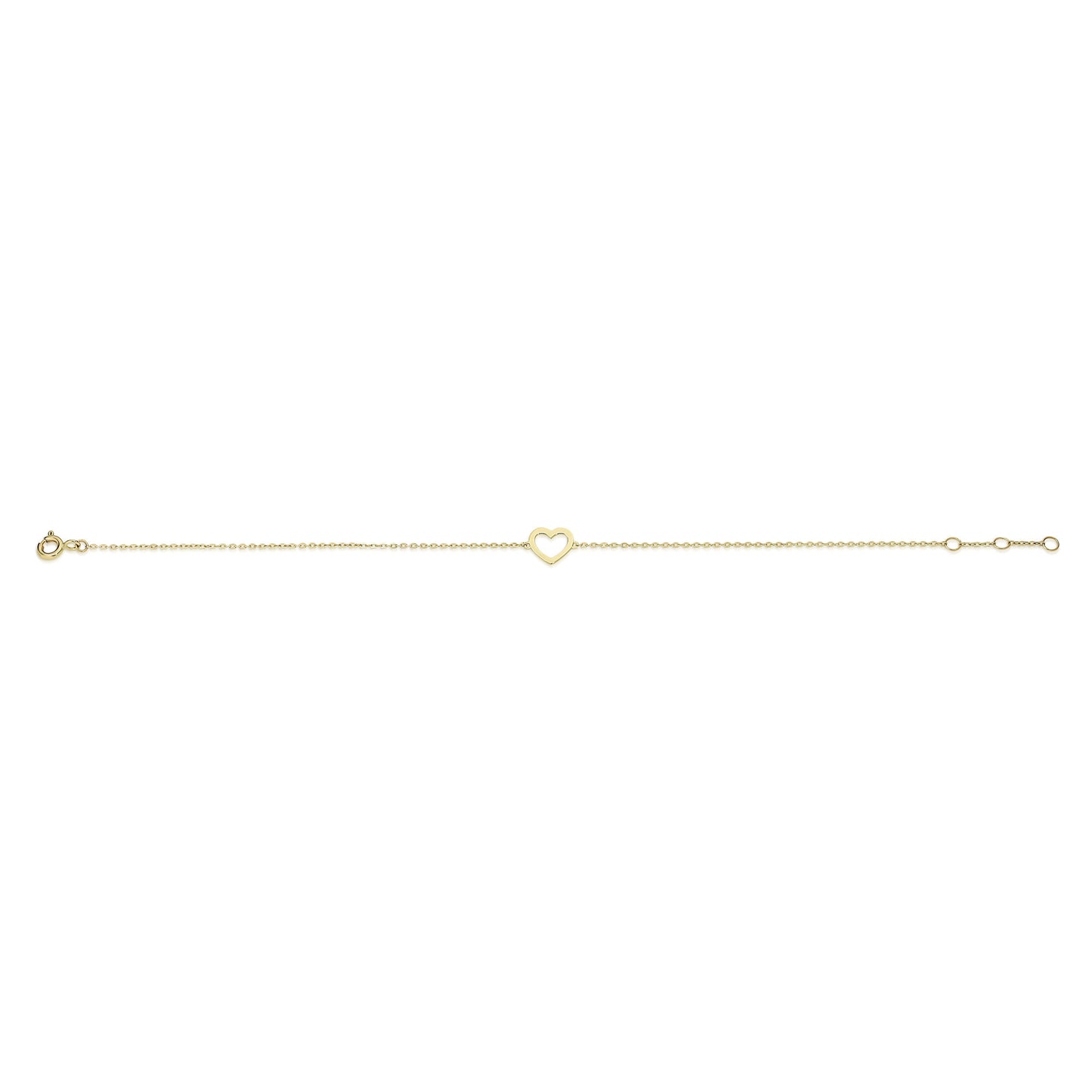 9ct gold heart bracelet