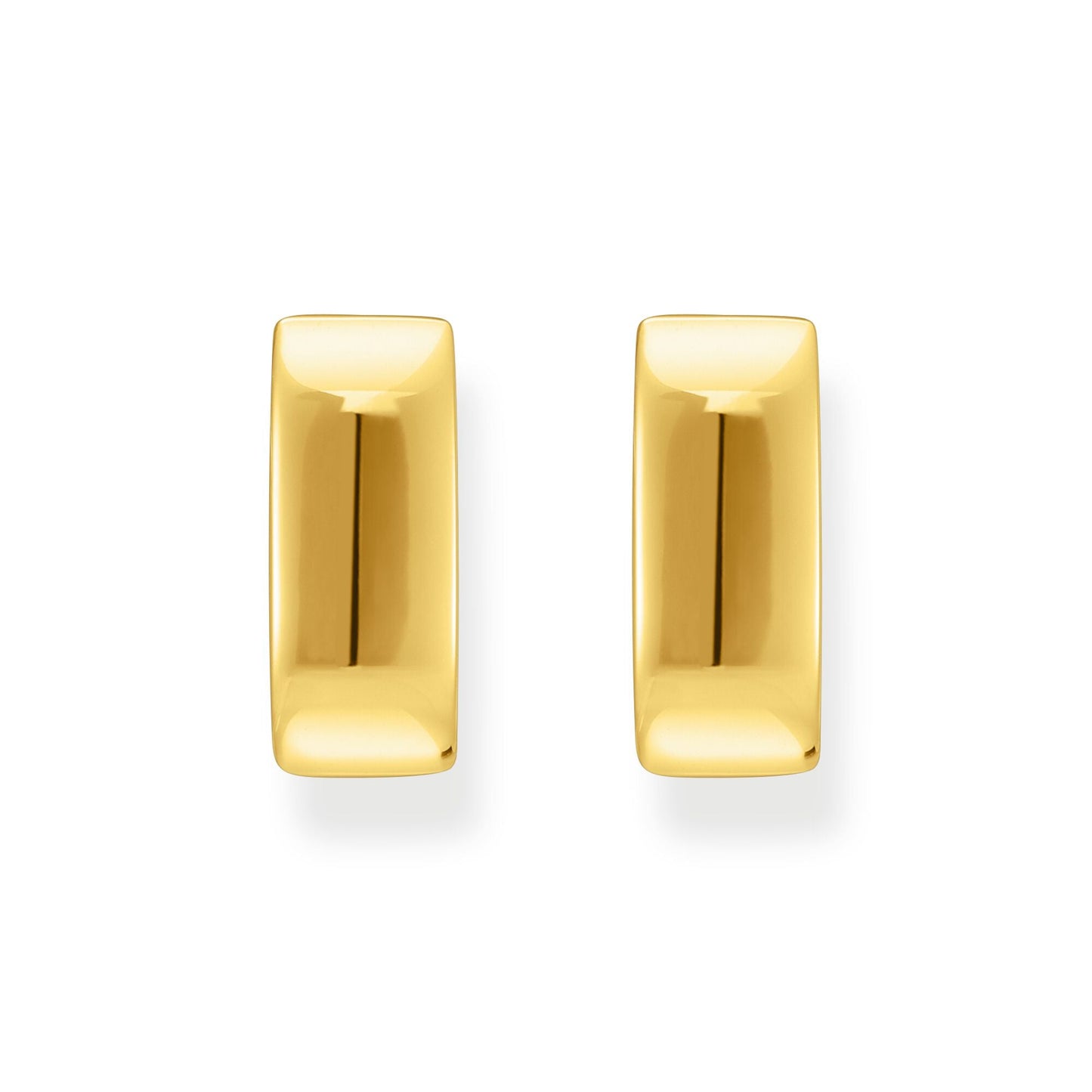 THOMAS SABO Gold Hoop earrings in angular shape Medium