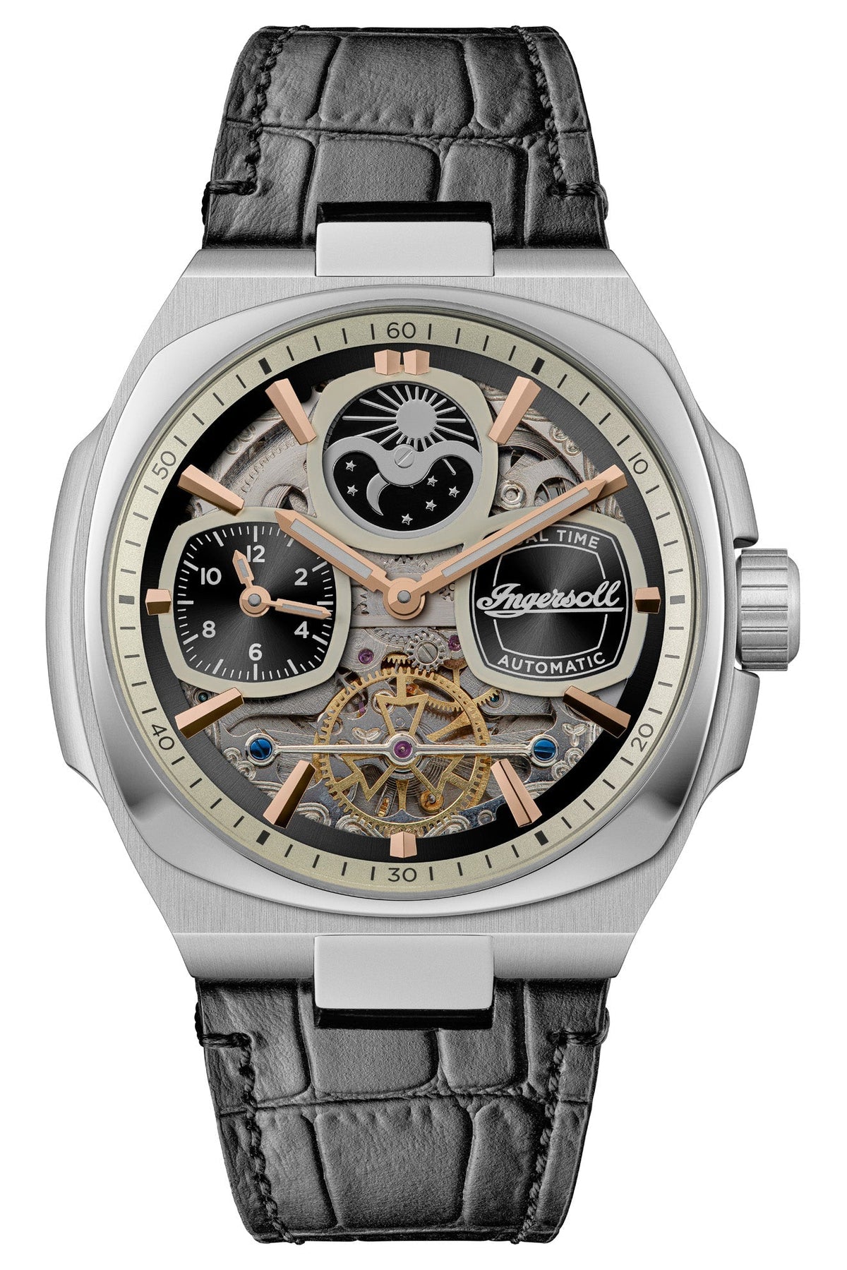 The Spirit Skeleton Black Leather Band - Ingersoll