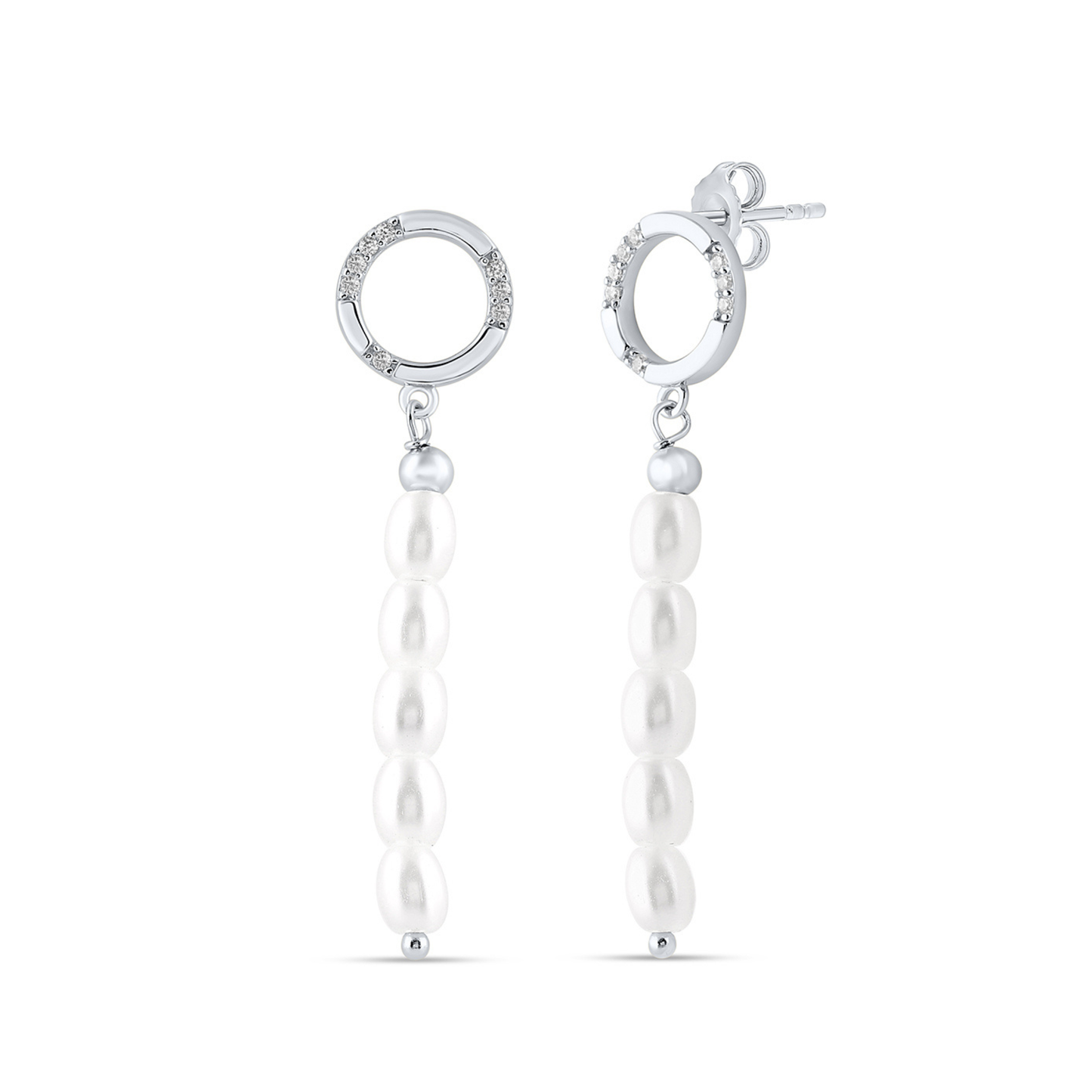 Georgini Alchemy Phase Earrings Silver