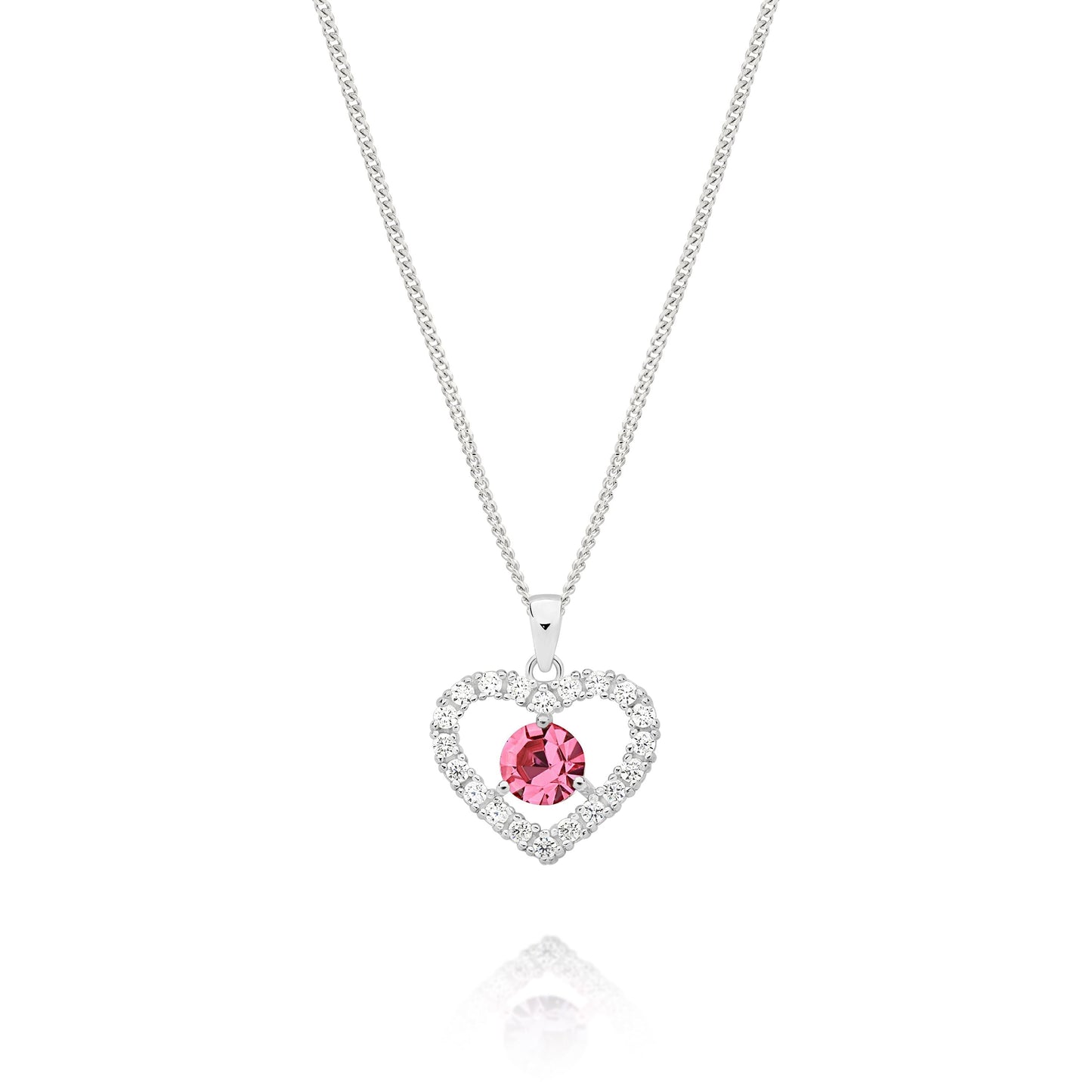 Silver OCTOBER Birthstone Pendant