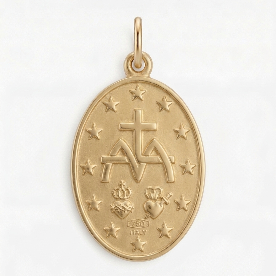 18ct Yellow Gold Miraculous Medal