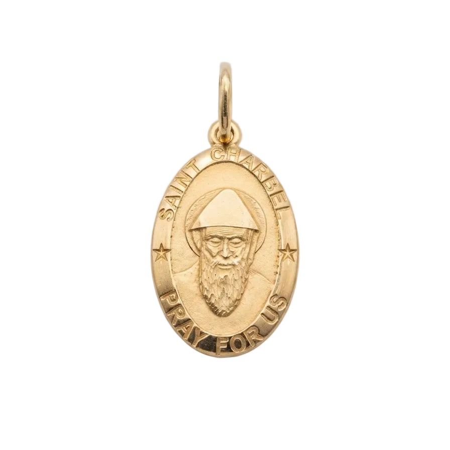 9ct Yellow Gold St Charbel Medal