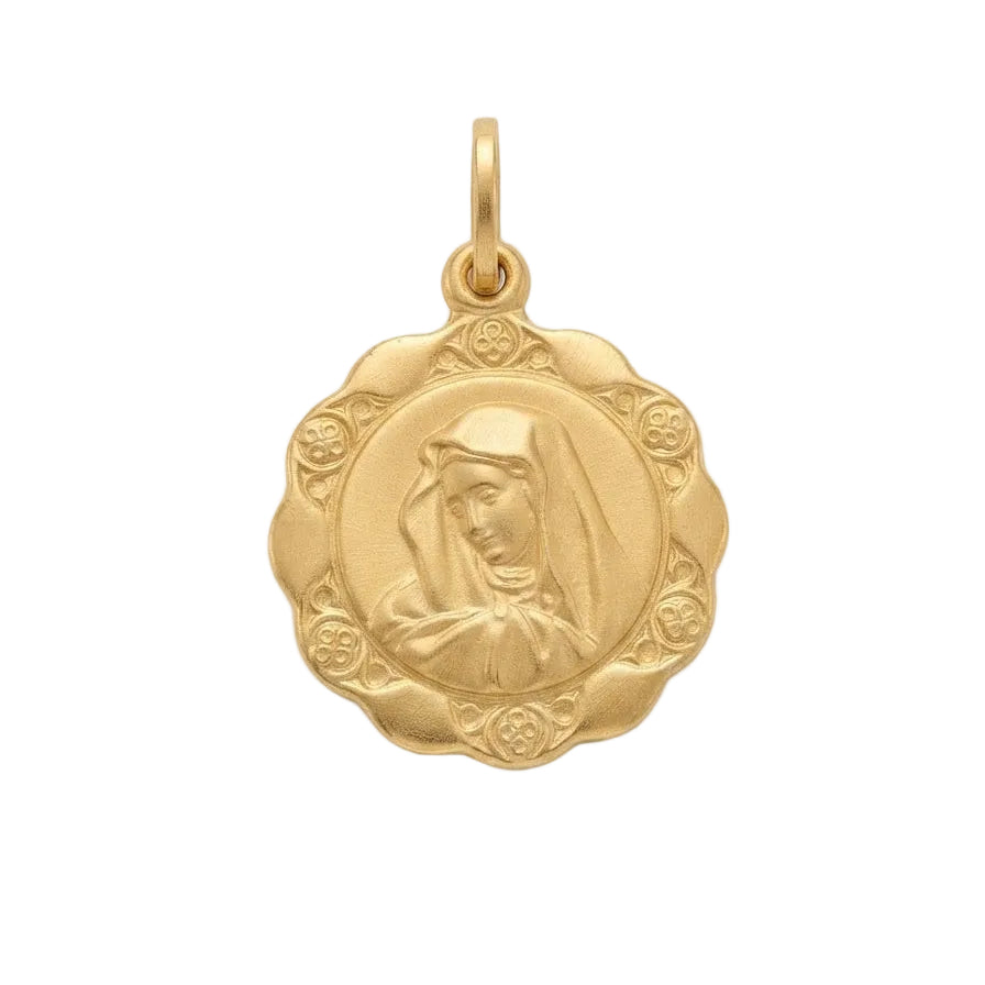 9ct Yellow Gold Mary Pendant