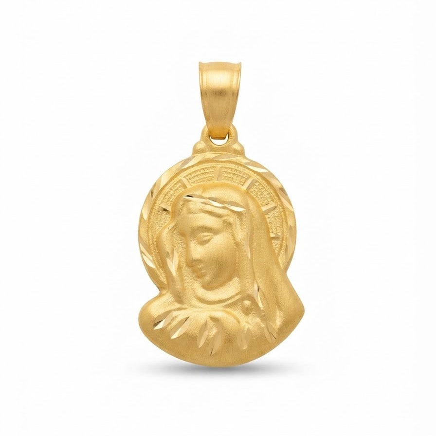 9ct Yellow Gold Mary Pendant