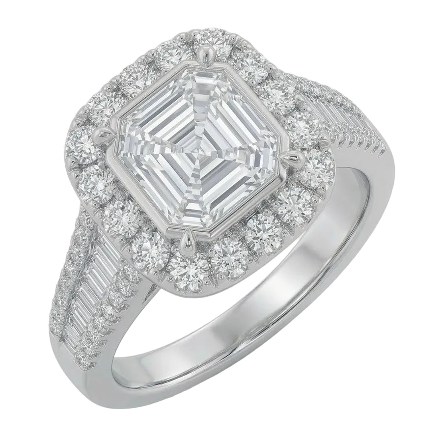 Cushion Illusion Diamond Ring