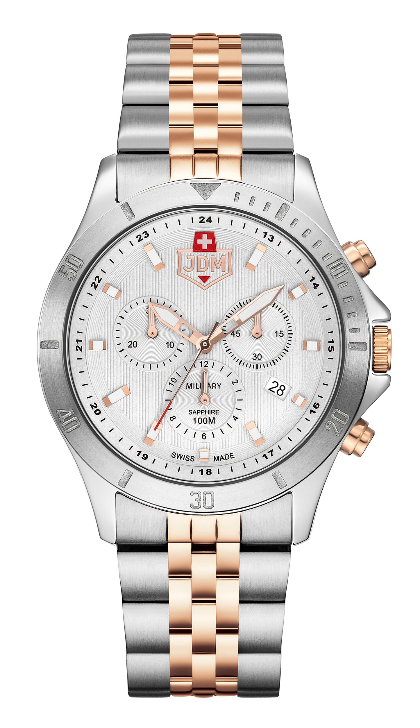 Jacques du Manoir Military Delta Chrono Two Tone Watch