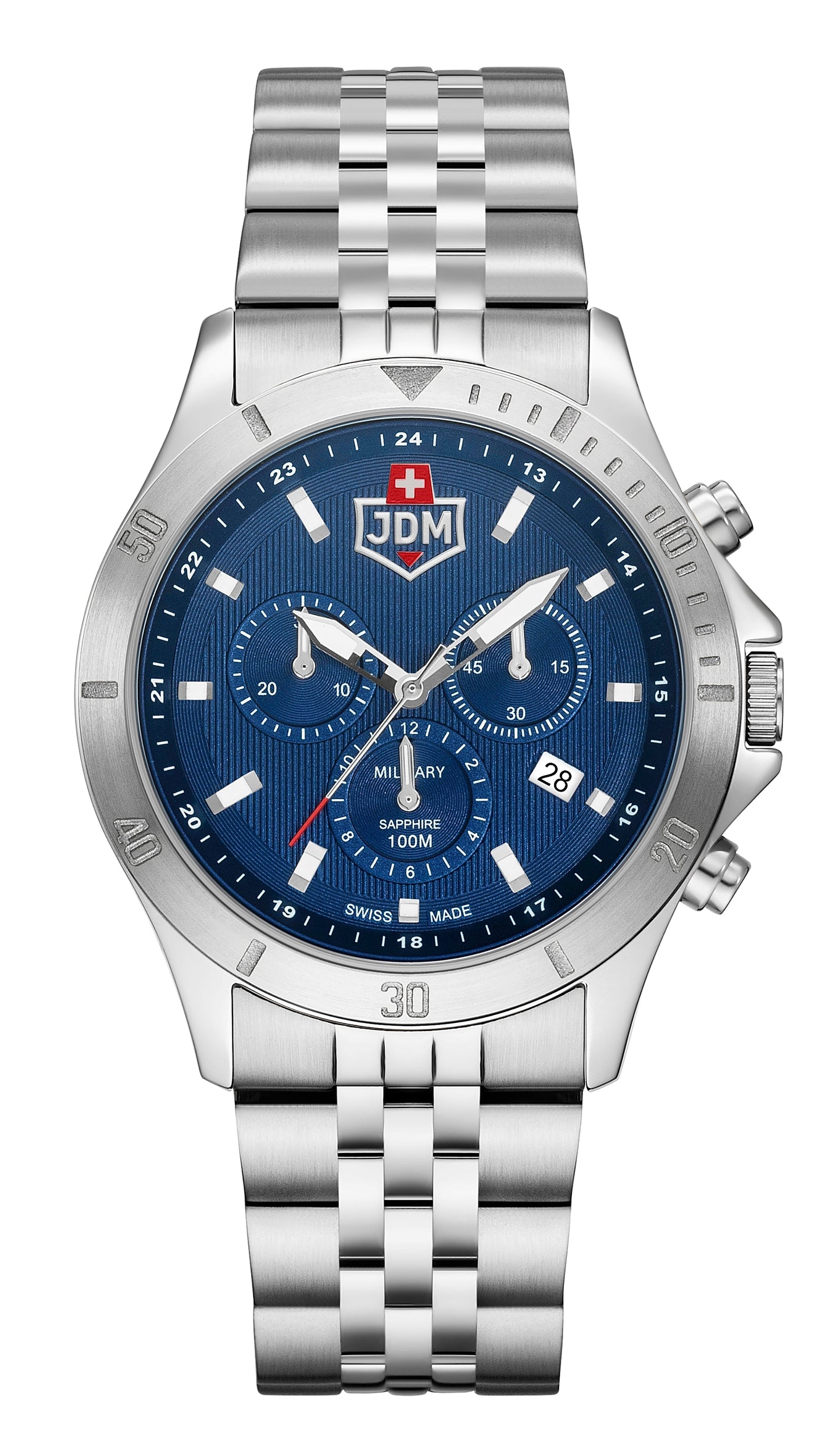 Jacques du Manoir Military Delta Chrono Blue Watch
