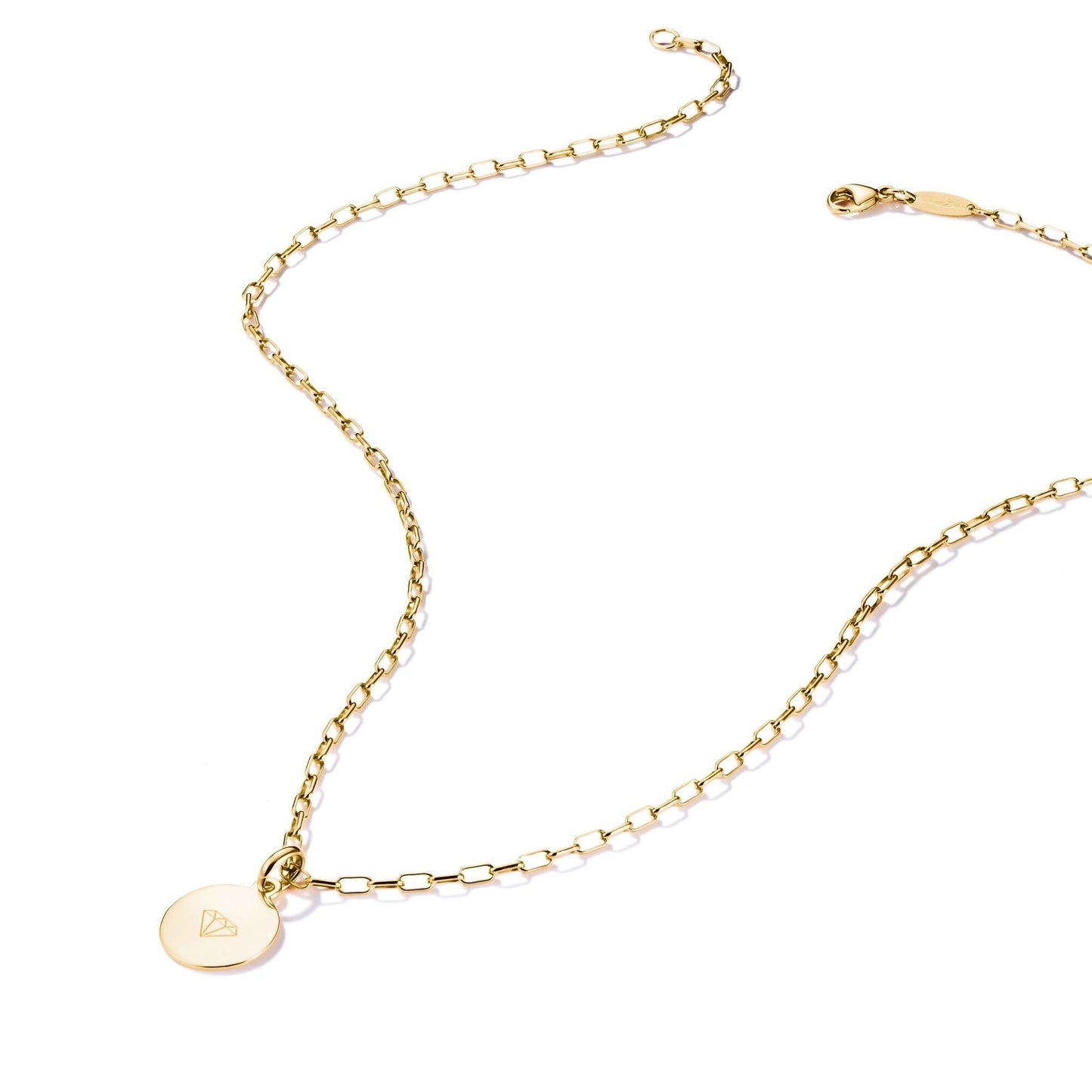 THOMAS SABO Charm Necklace Paperclip Gold