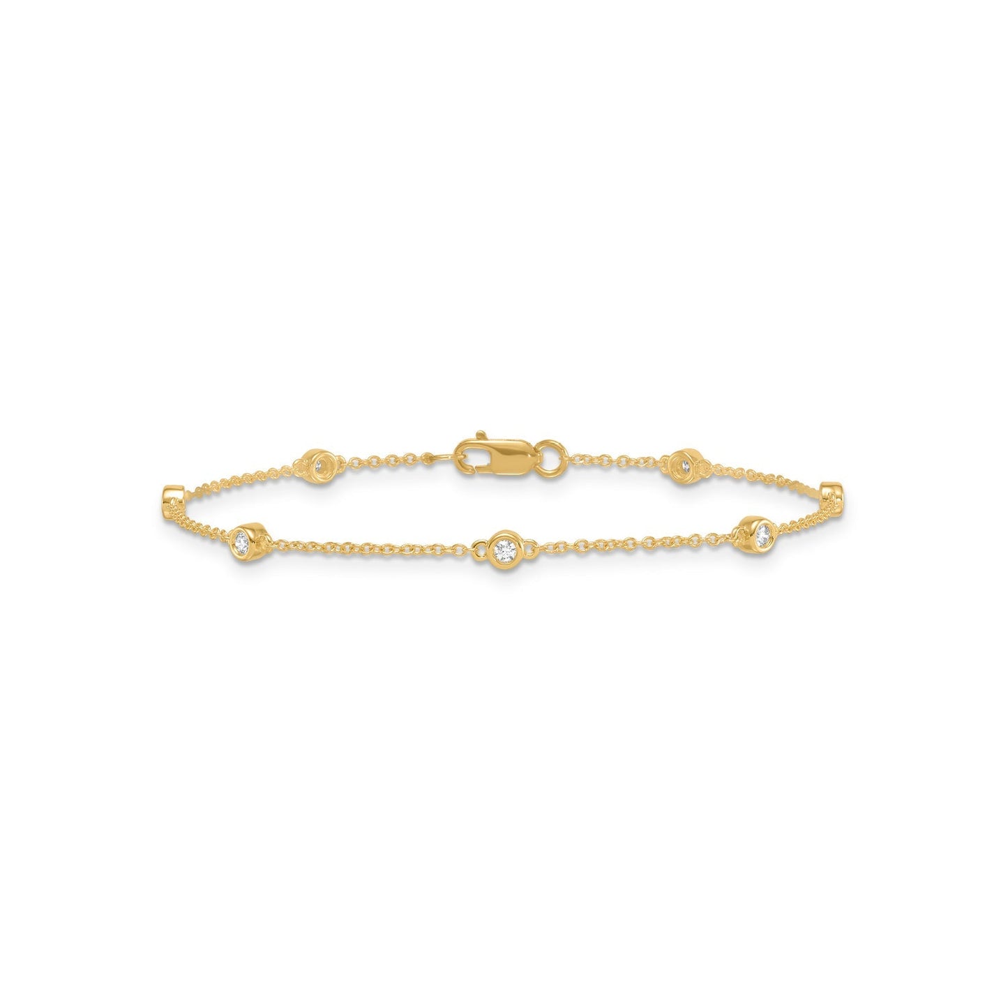 0.15ct Lab Grown Diamond Bracelet in 9ct Yellow Gold