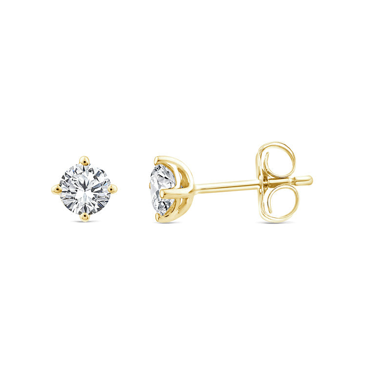 0.50ct Lab Grown Diamond Earrings in 9ct Yellow Gold