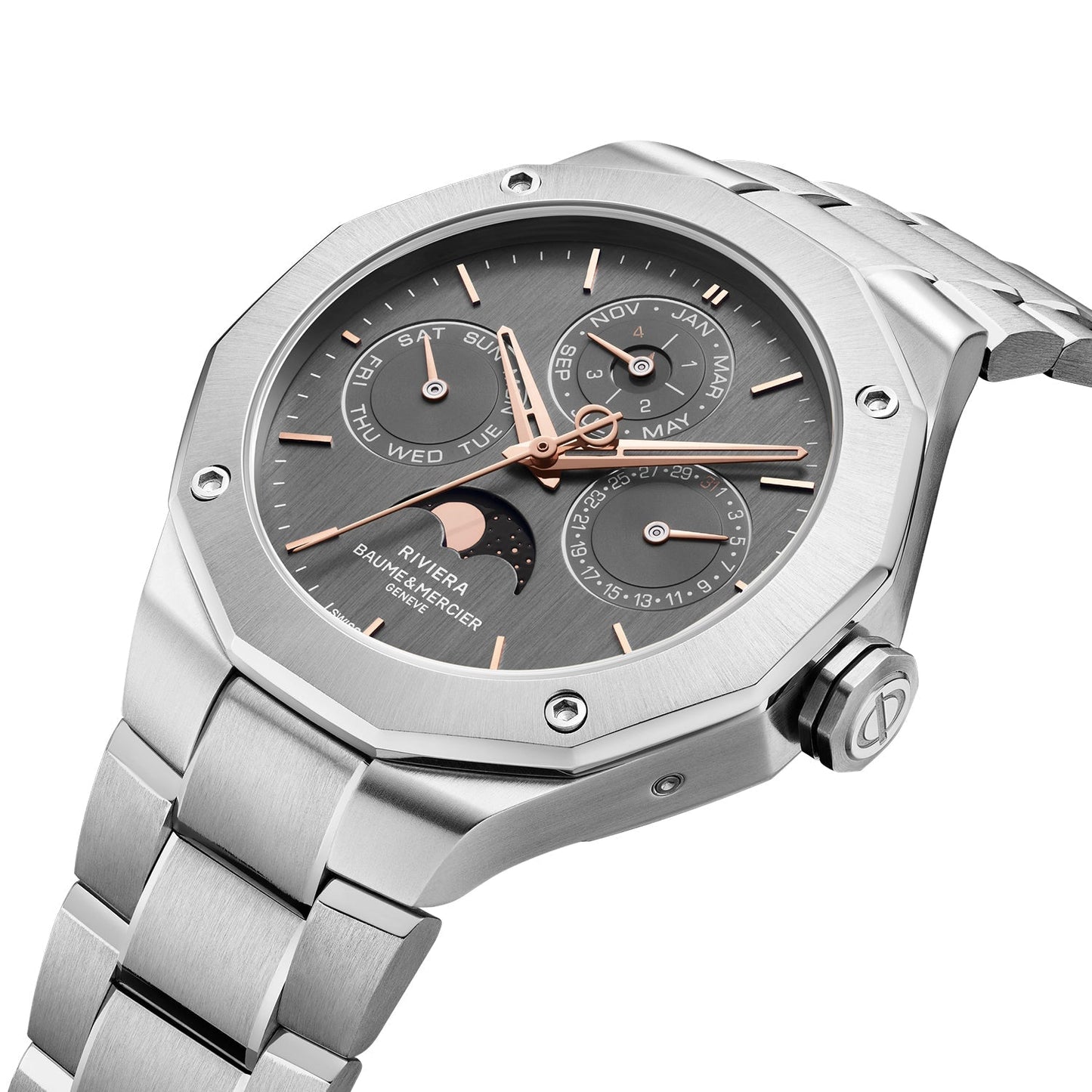 Baume & Mercier Riviera 10786 Automatic, Perpetual Calendar Unisex Watch 40mm