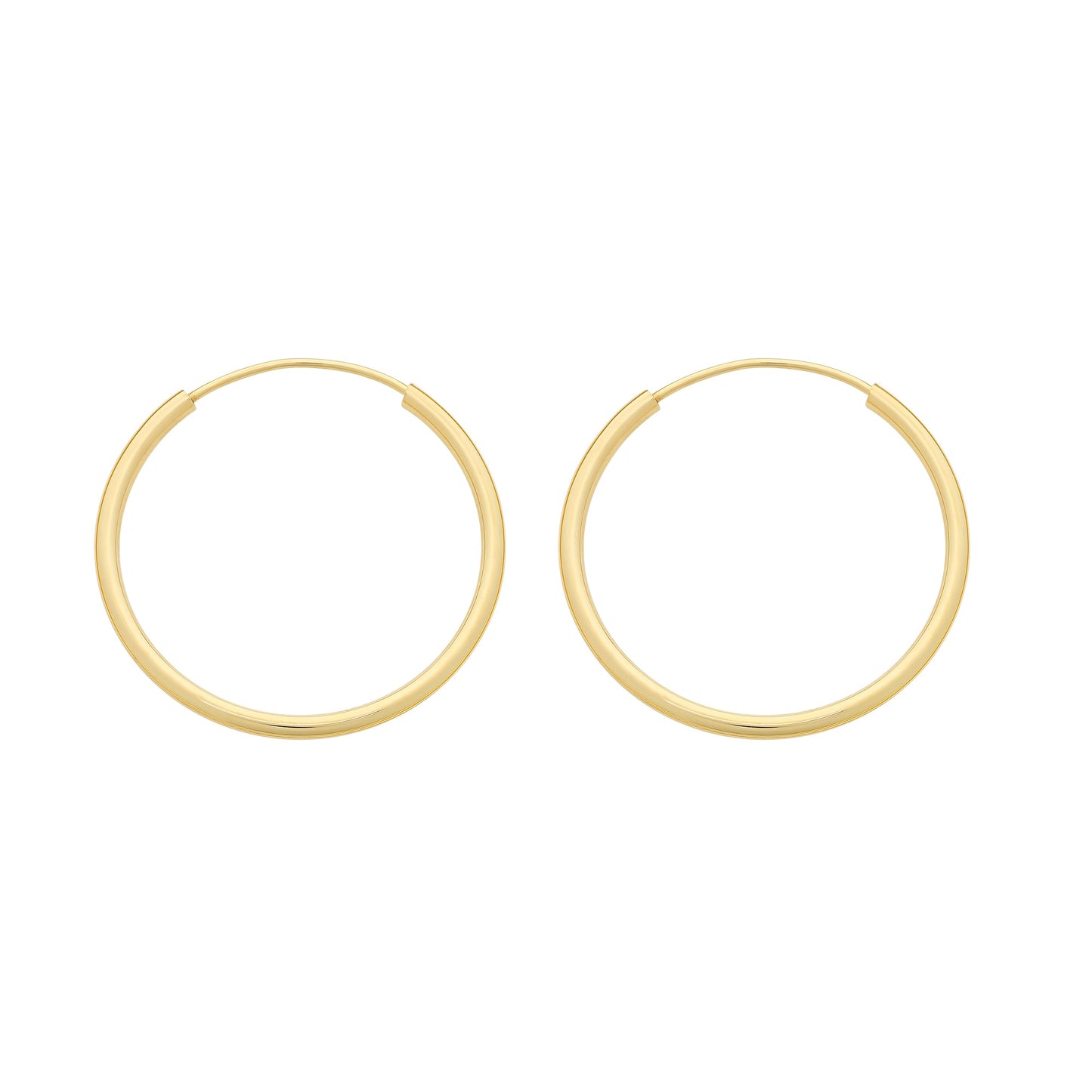 9ct Gold Silver Filled Hinged Hoop Earrings