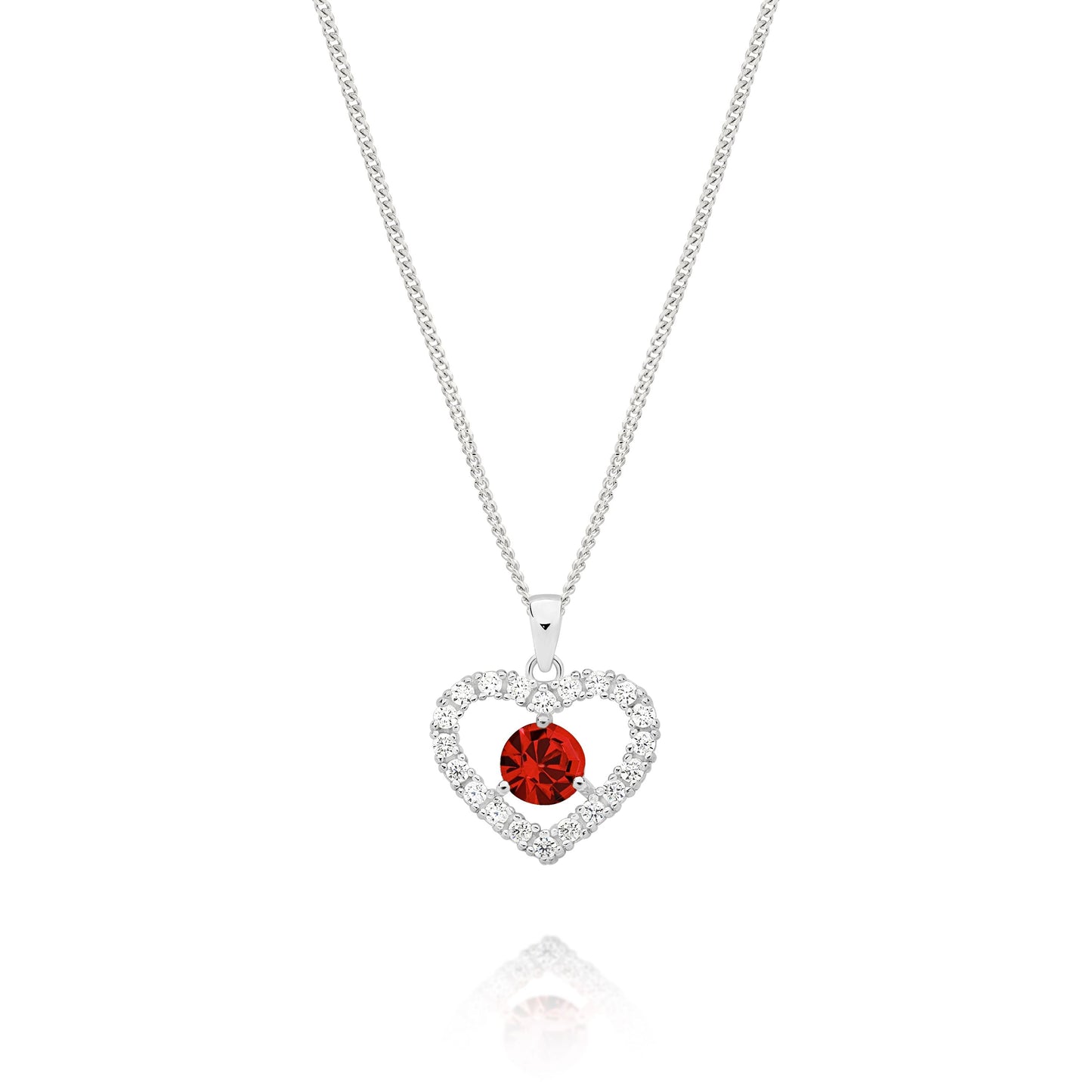Silver JULY Birthstone Pendant