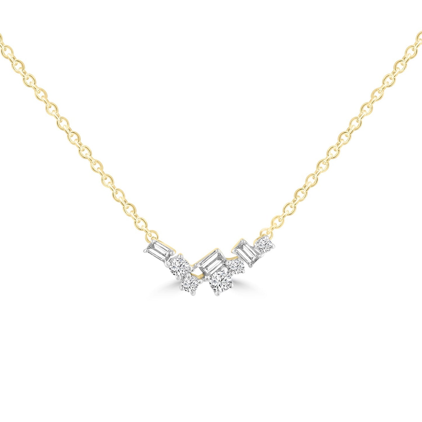 Necklace with 0.15ct Diamonds in 9ct Yellow Gold