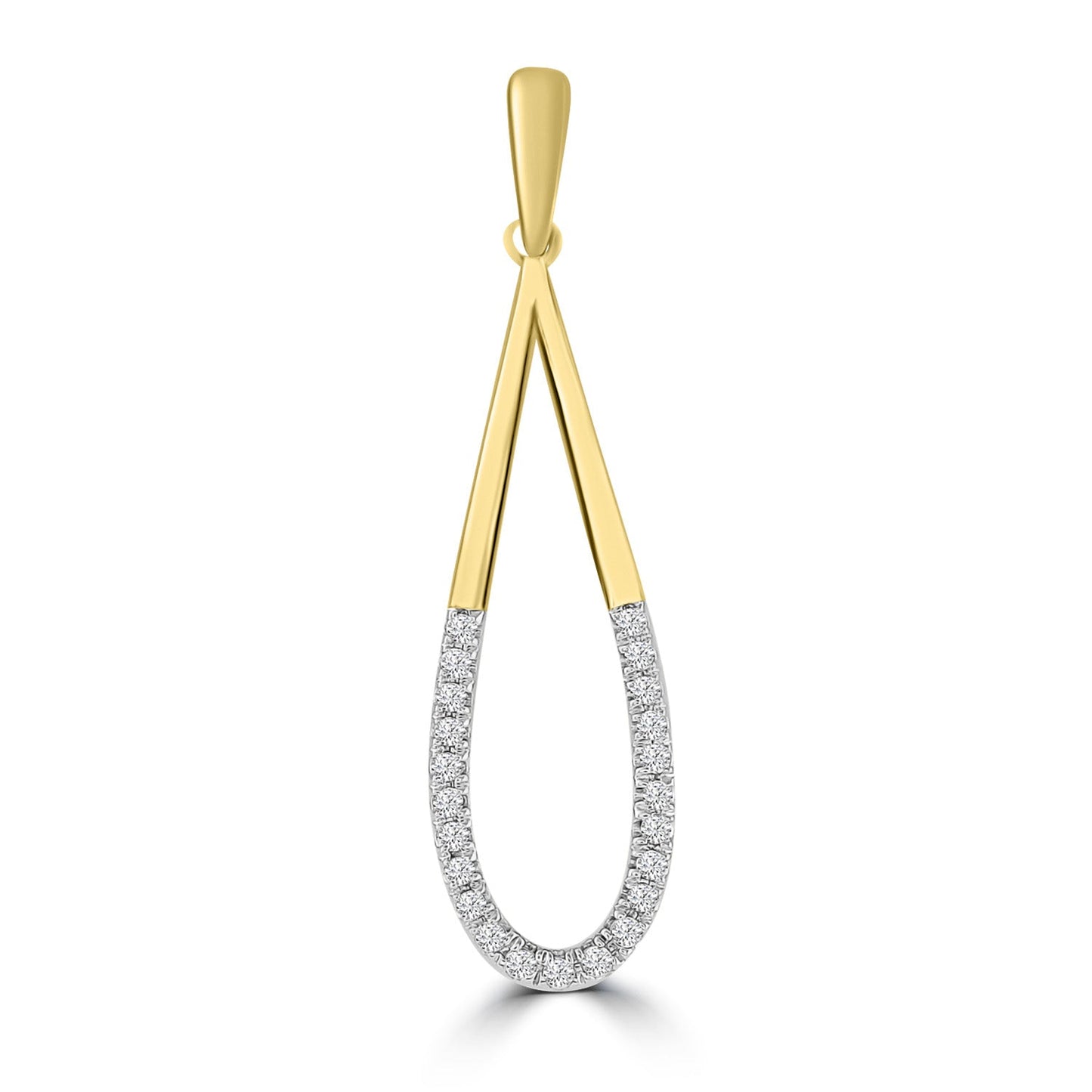Pendant with 0.07ct Diamonds in 9ct Yellow Gold