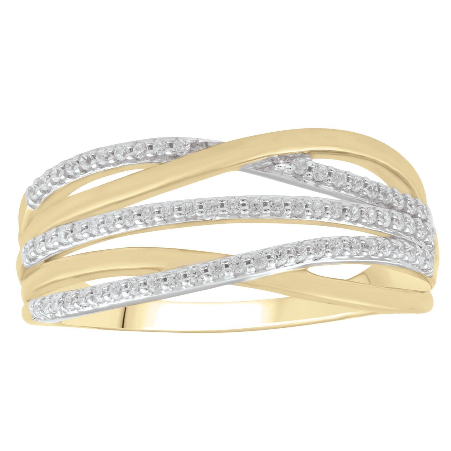 Ring with 0.20ct Diamonds in 9ct Yellow Gold