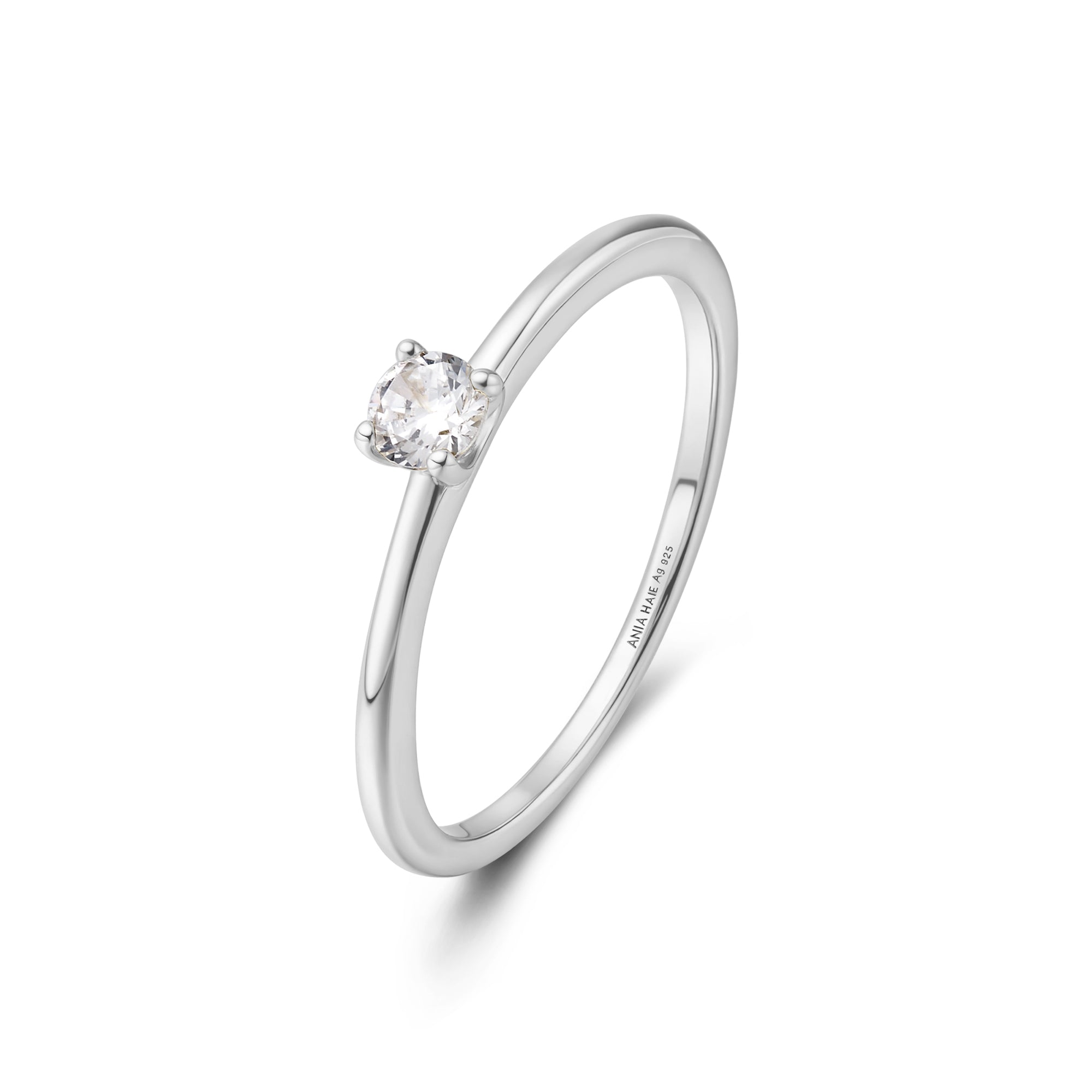 Ania Haie Silver Classic Slim Stacking Ring