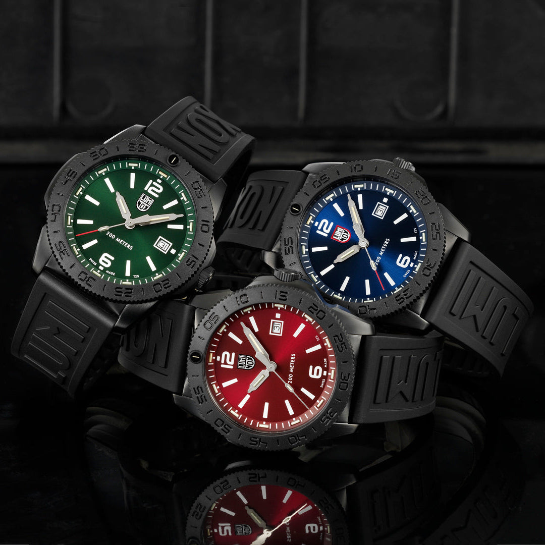 Luminox Pacific Diver Red Dial Black Steel 44mm Watch - XS.3135.B