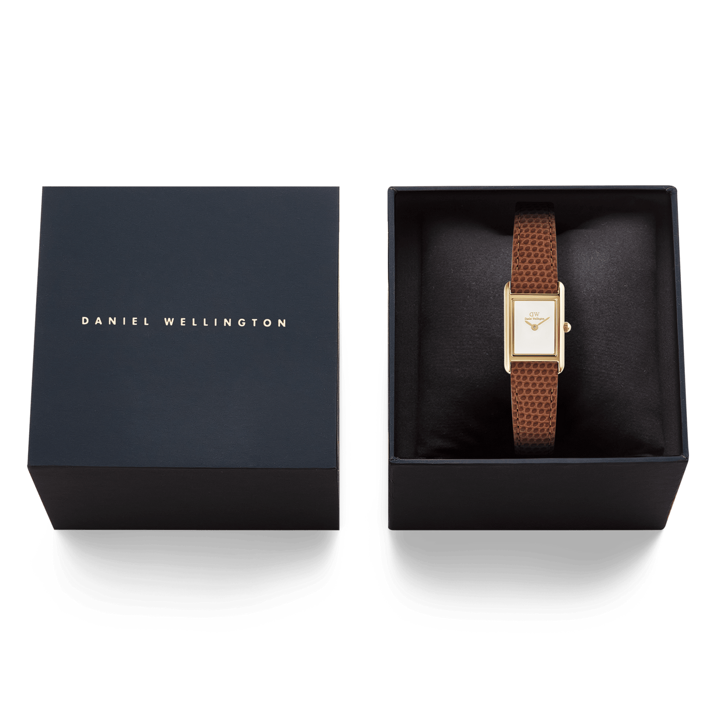 Daniel Wellington Bound Mini Light Brown Lizard Gold