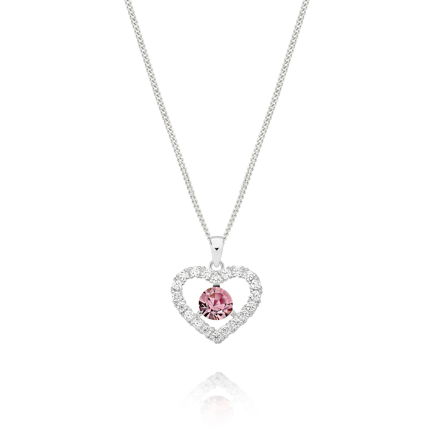 Silver JUNE Birthstone Pendant