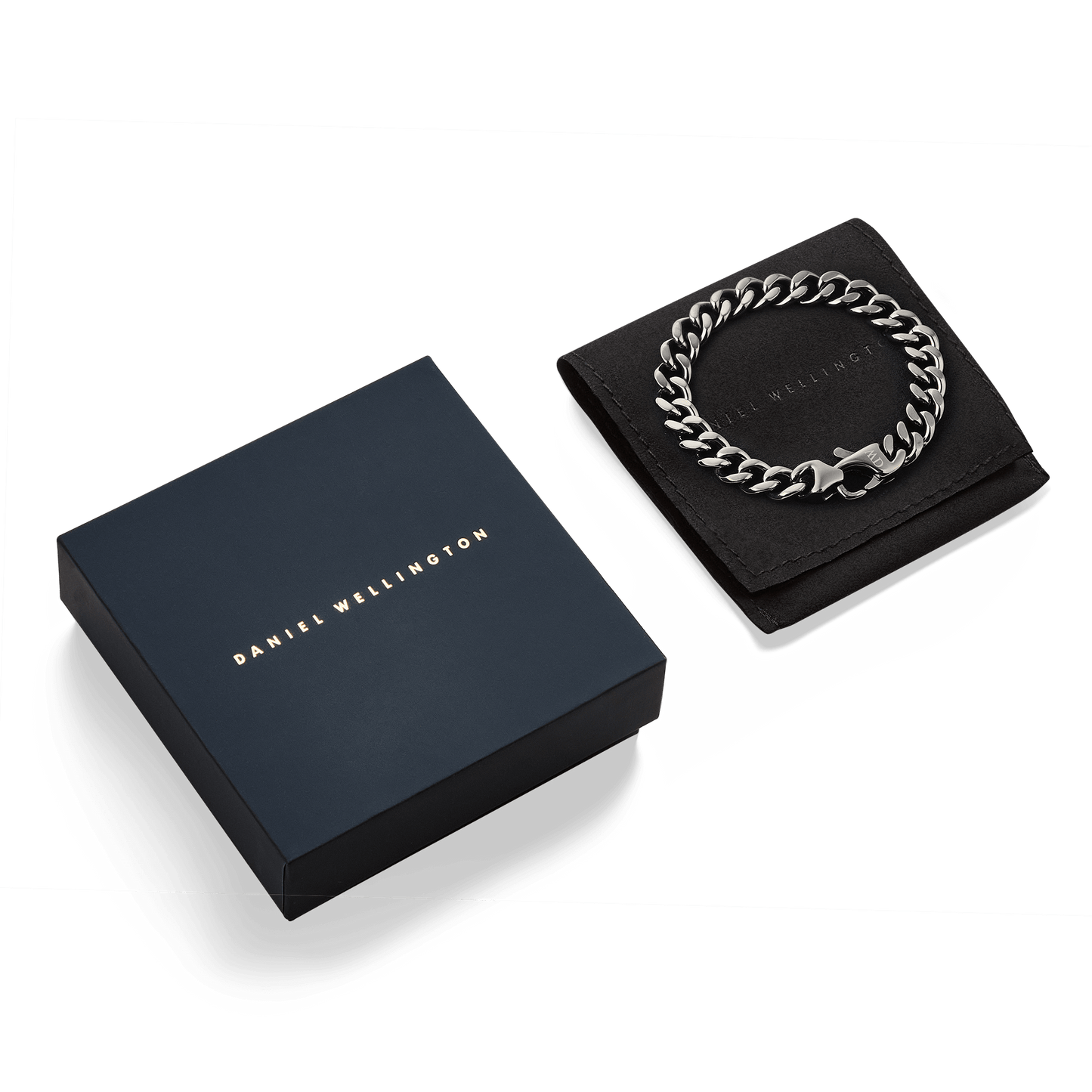 Daniel Wellington Ellipse Cuban Chain Bracelet Graphite
