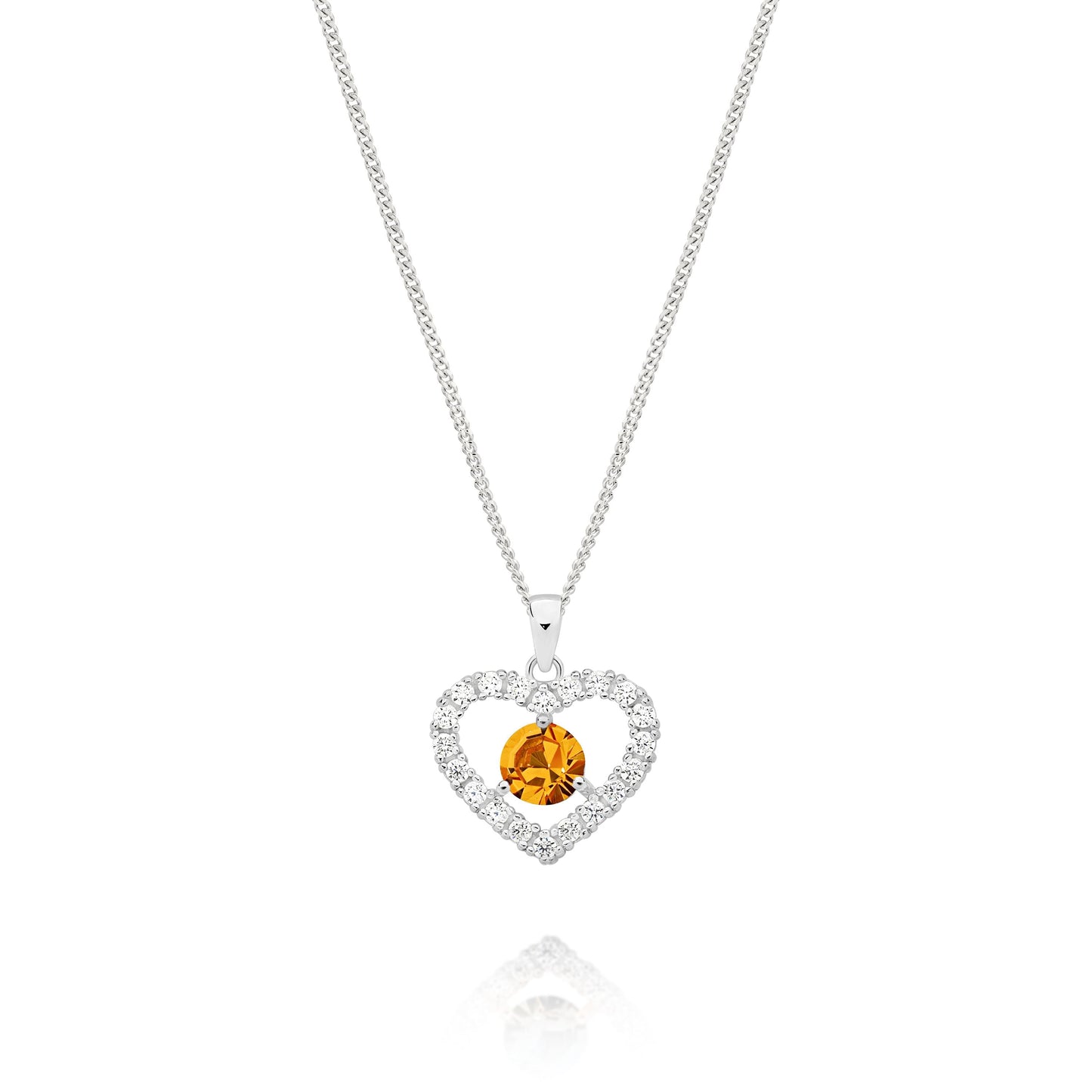 Silver NOVEMBER Birthstone Pendant