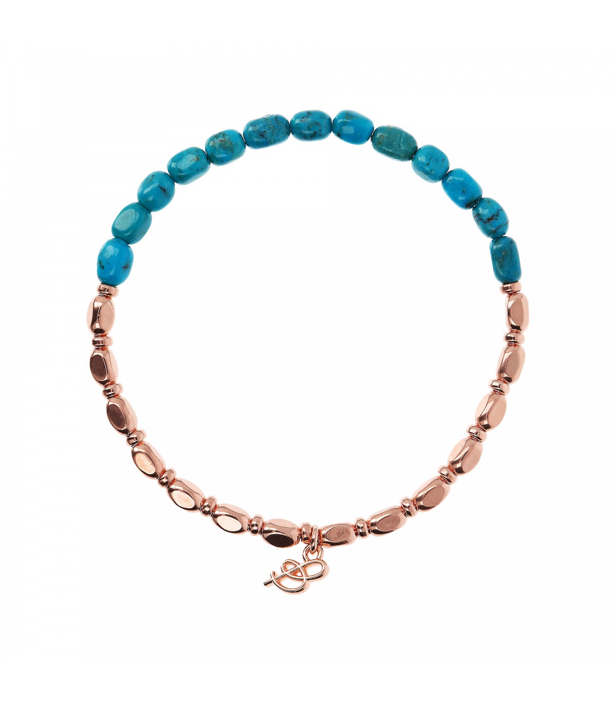 Bracelet Turchese and Rose Gold Plated