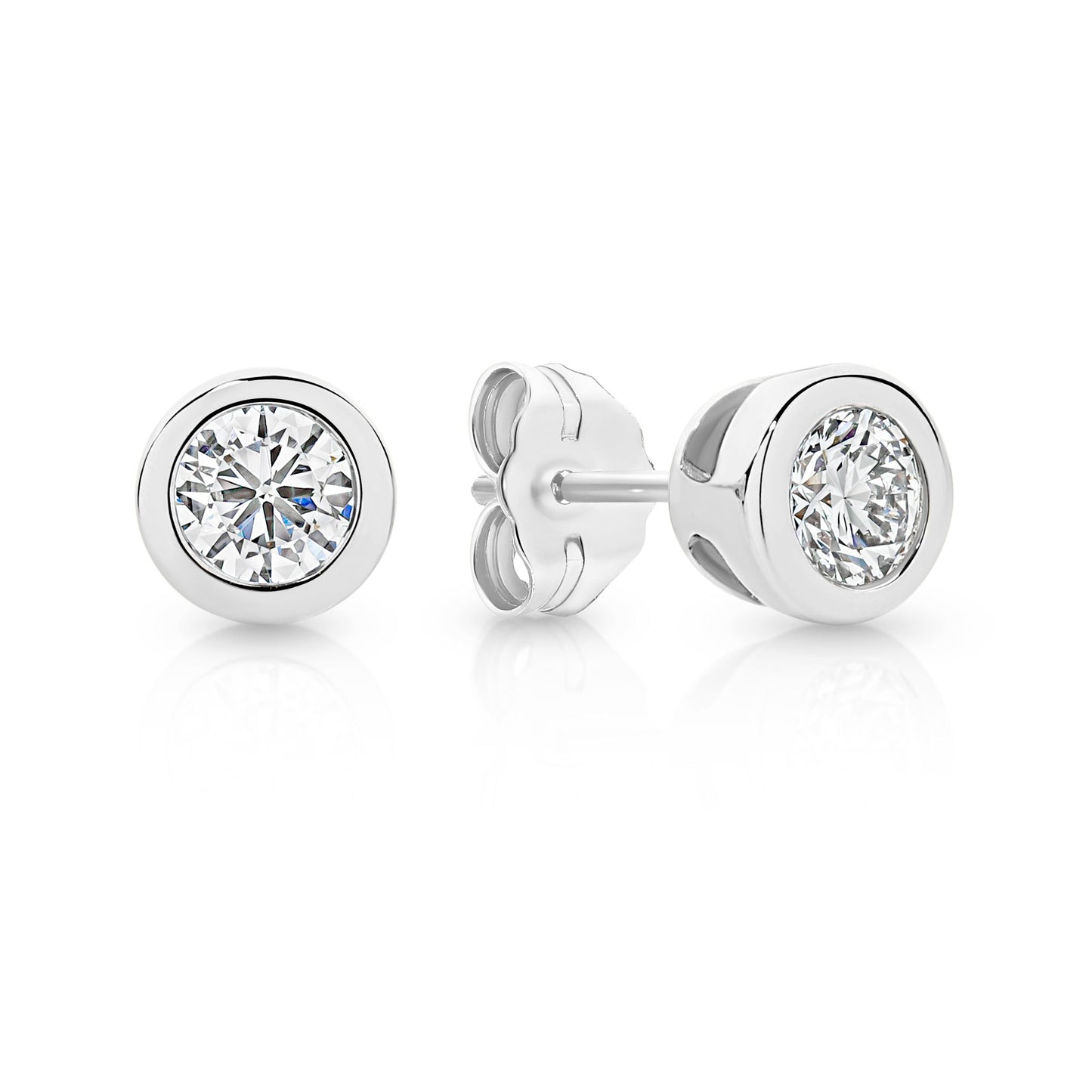 9ct white gold 0.20ct lab grown diamond earrings