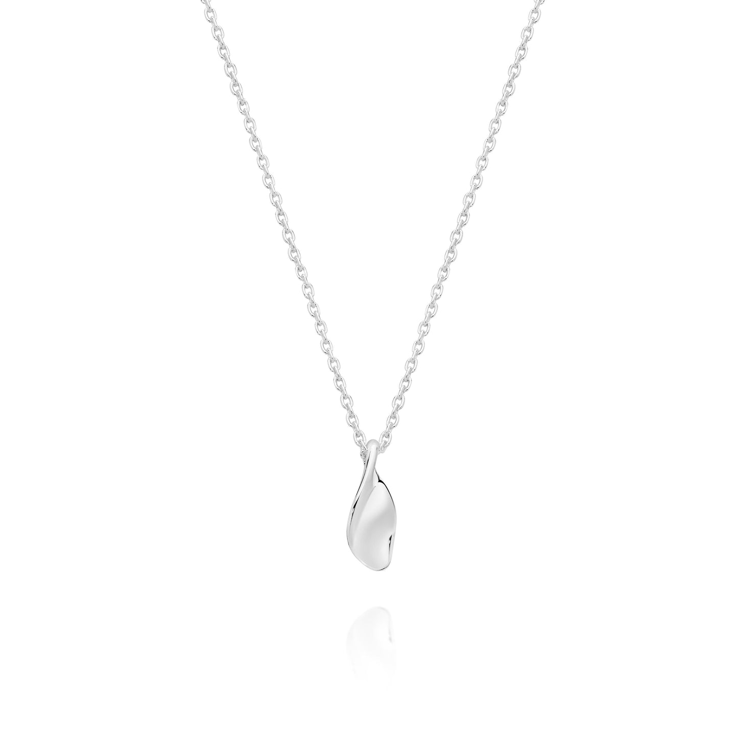 Silver Polished Twist Feature Necklet