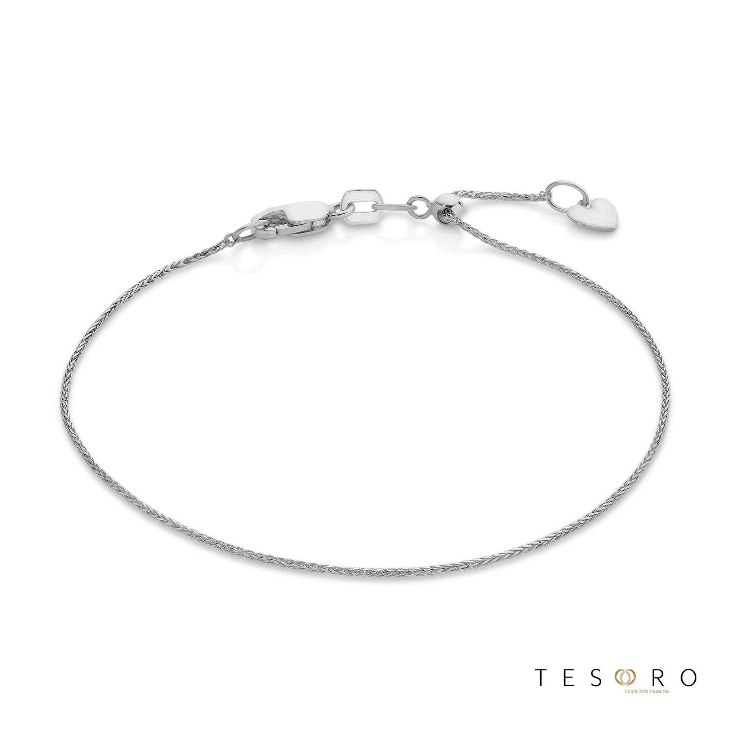Sulmona Adjustable 0.8mm Magic Wheat Link Bracelet, 18cm Length