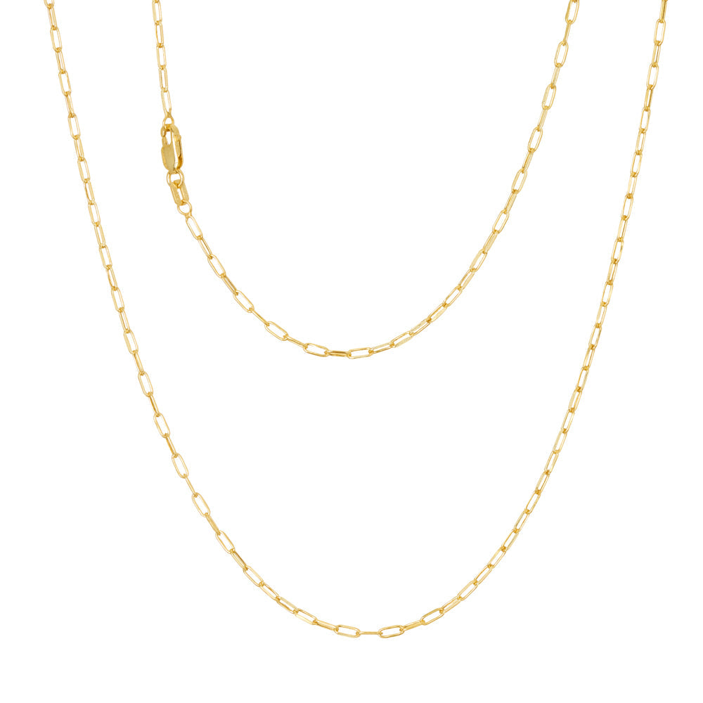Paper Clip Chain 2mm Width, 45cm.