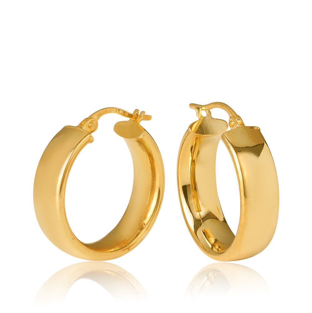 Parini 5.8m Flat Width, 15mm Diameter Hoop Earring