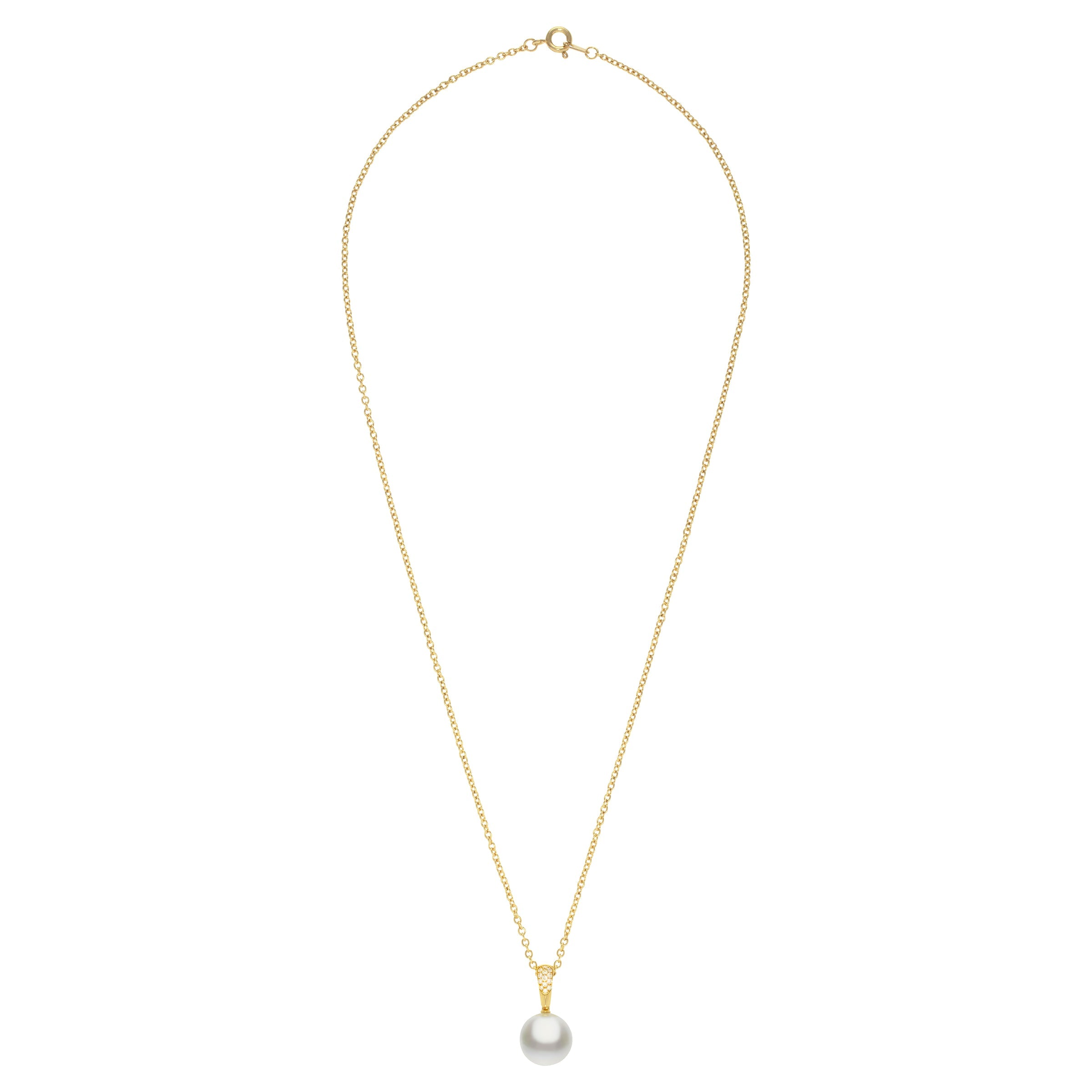 Autore 18ct Yellow Gold 11mm South Sea Pearl & Diamond Pendant