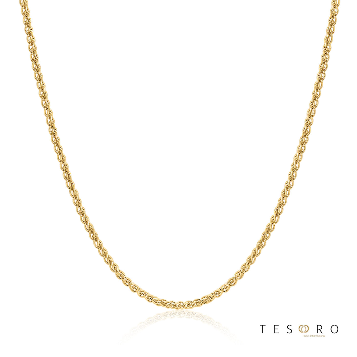 Forlì 1.7m Round Magic Diamond Cut Wheat Link, 55cm