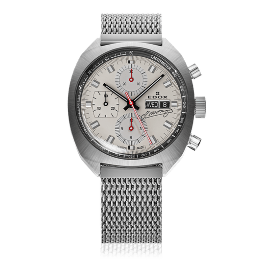 Edox Sportsman Chronograph Automatic Fangio Limited Edition Beige