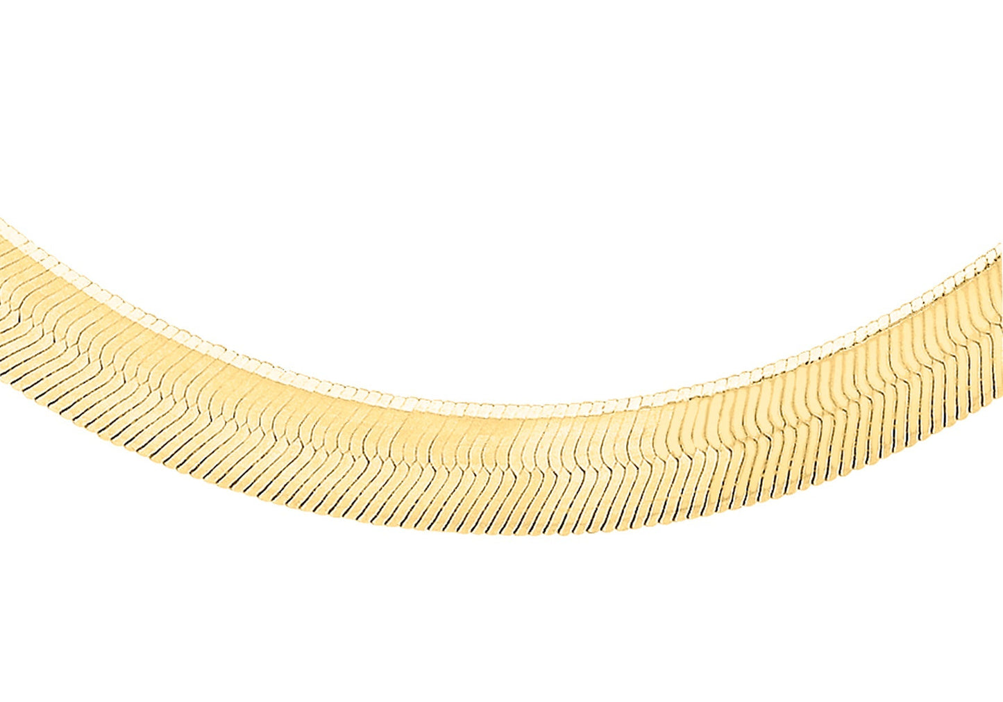 9ct Yellow Gold Herringbone Necklace 46cm