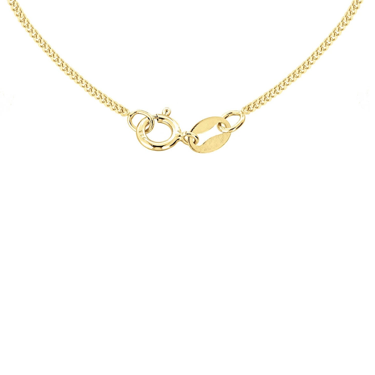 9ct Yellow Gold 30 Diamond Cut Adjustable Curb Chain 41cm-46cm